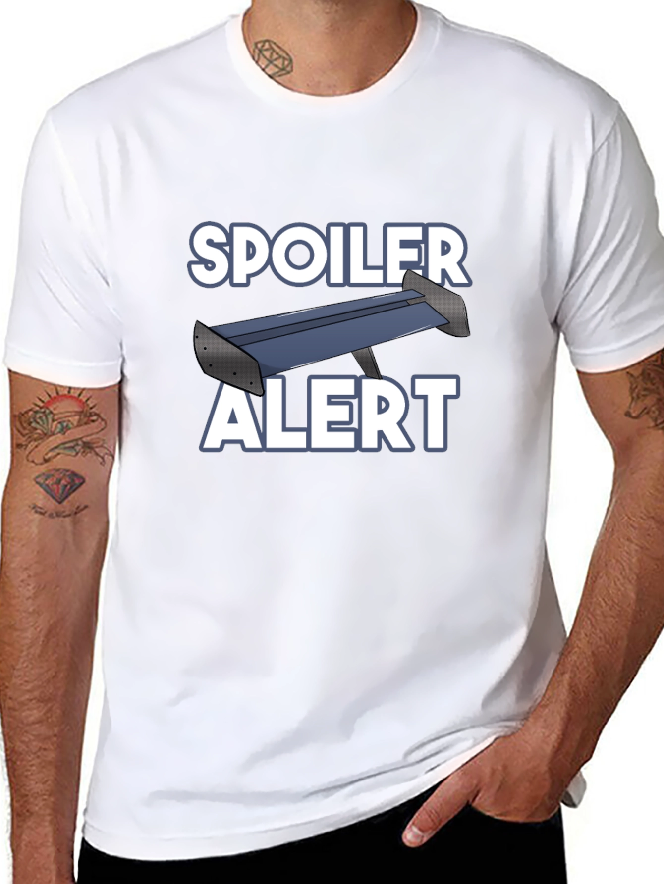 Spoiler Alert Novelty Graphic T-Shirt - Black