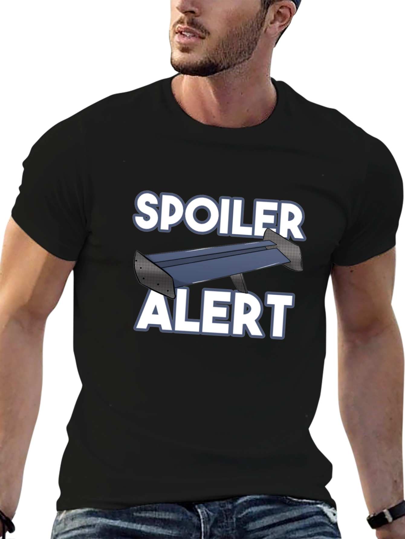 Spoiler Alert Novelty Graphic T-Shirt - Black