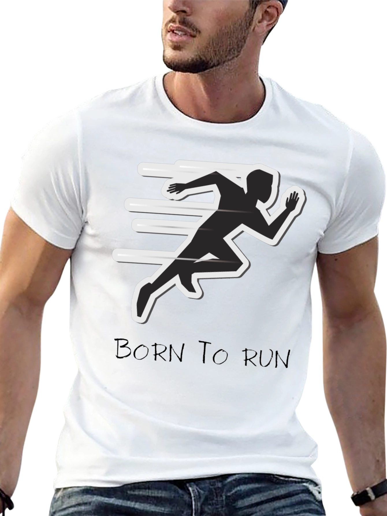 Born to Run Graphic Tee - Athletic Style