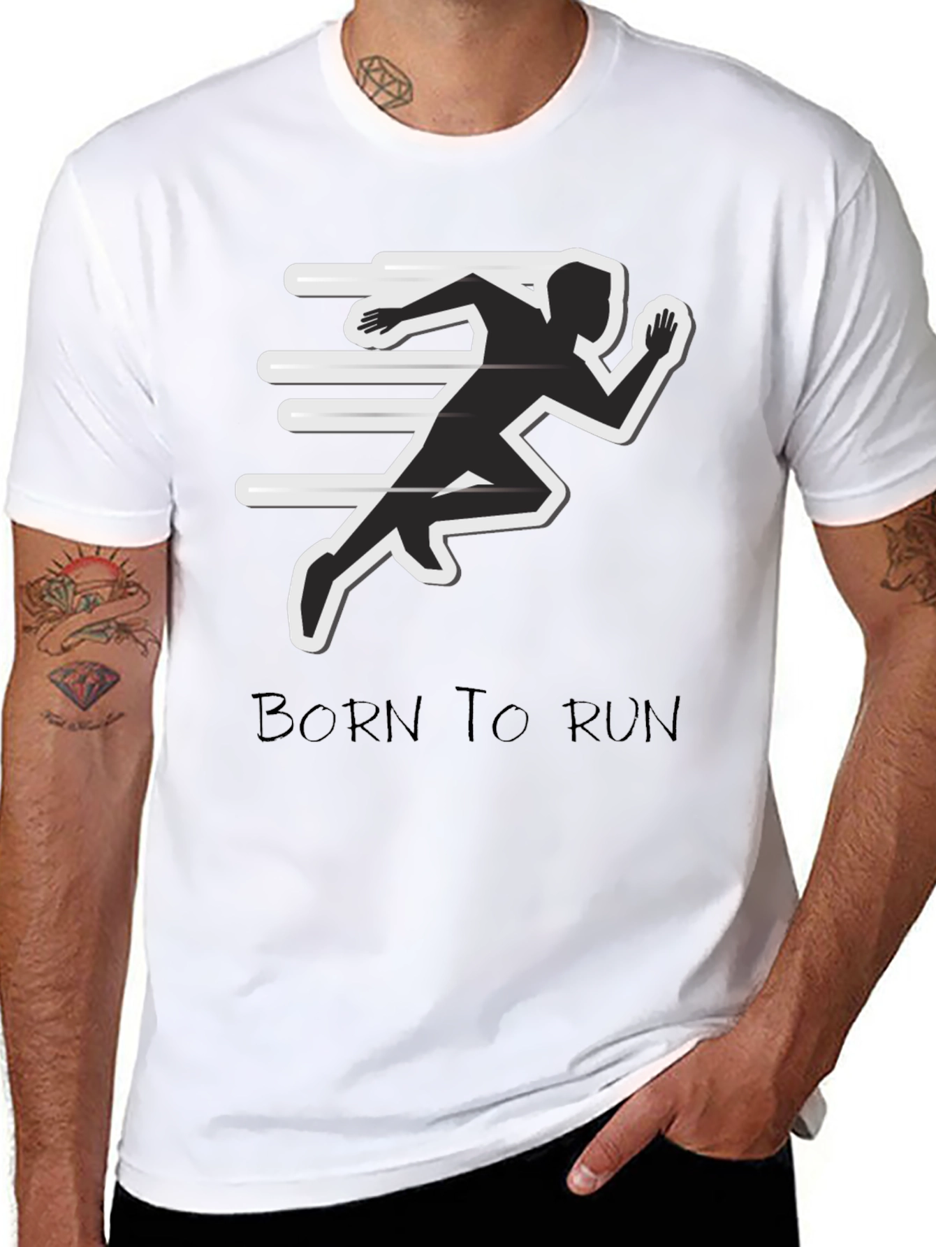 Born to Run Graphic Tee - Athletic Style