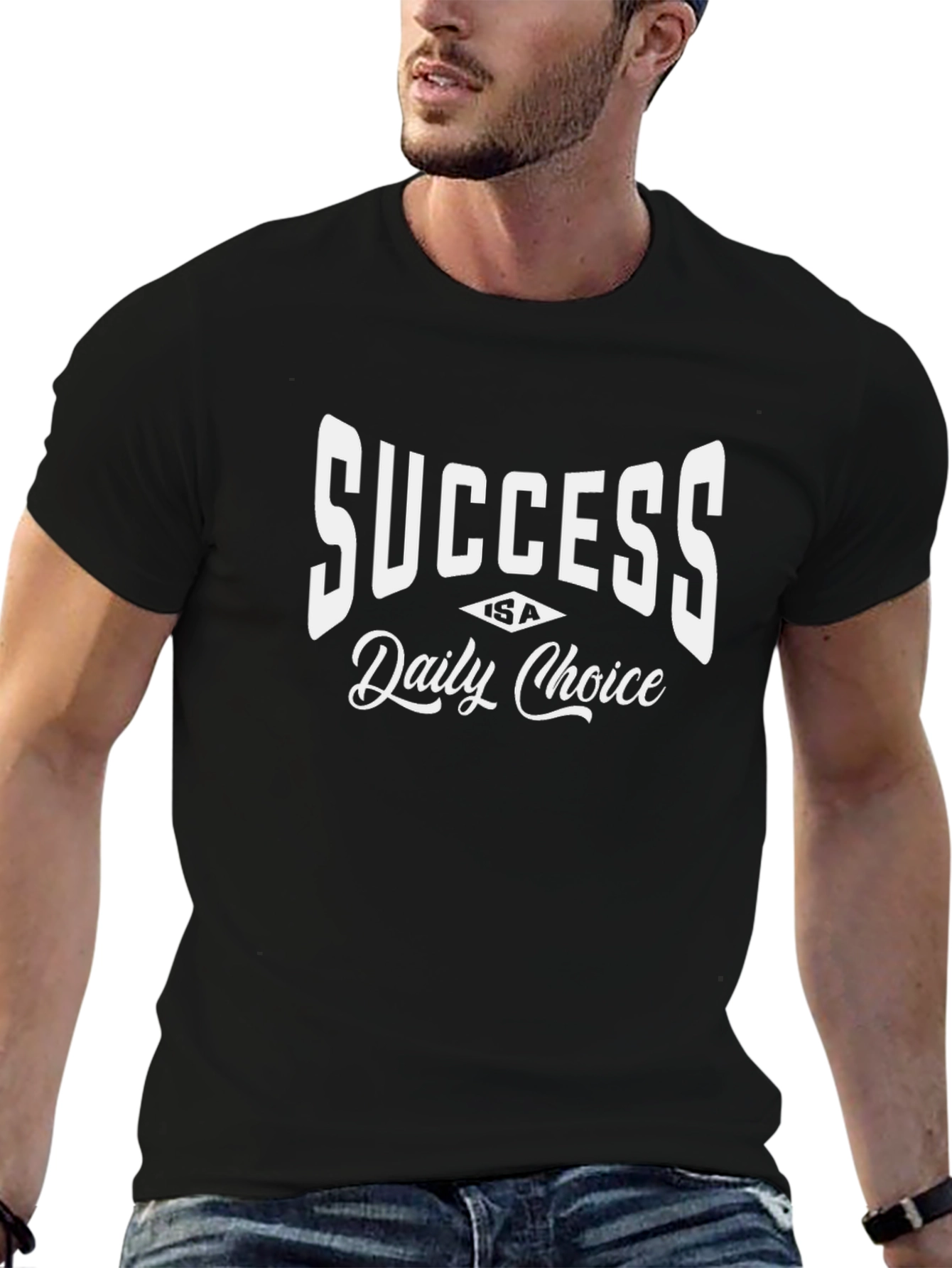 Success is a Daily Choice Black T-Shirt