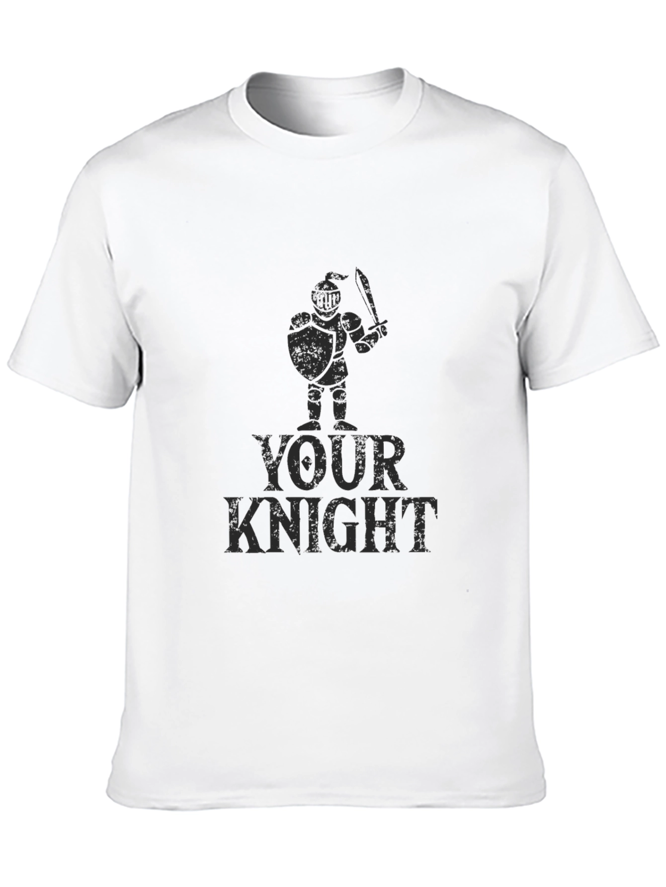 Your Knight Graphic T-Shirt - Black Cotton Tee