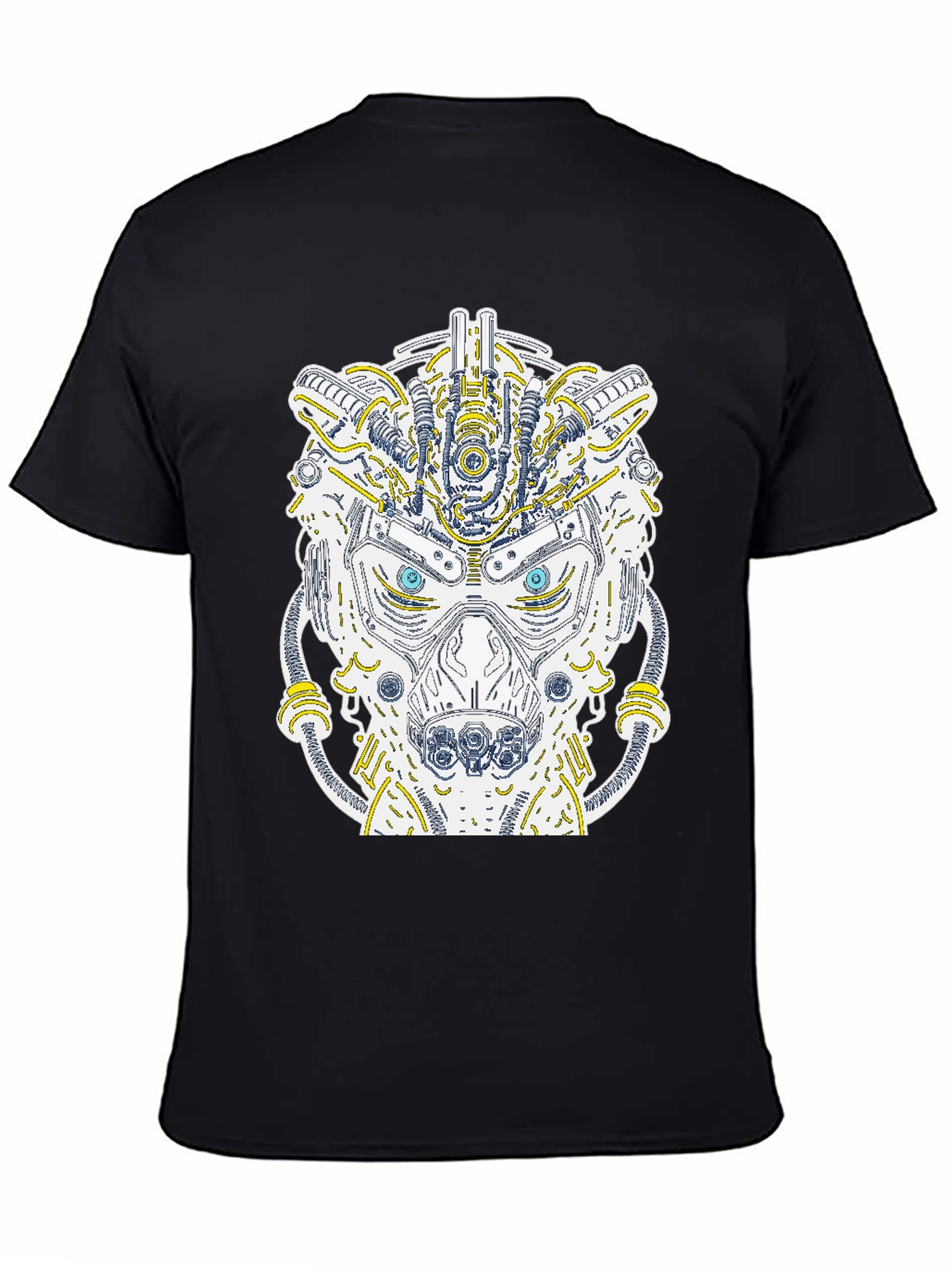 Robotic Bear Graphic T-Shirt - Unique Cyberpunk Style