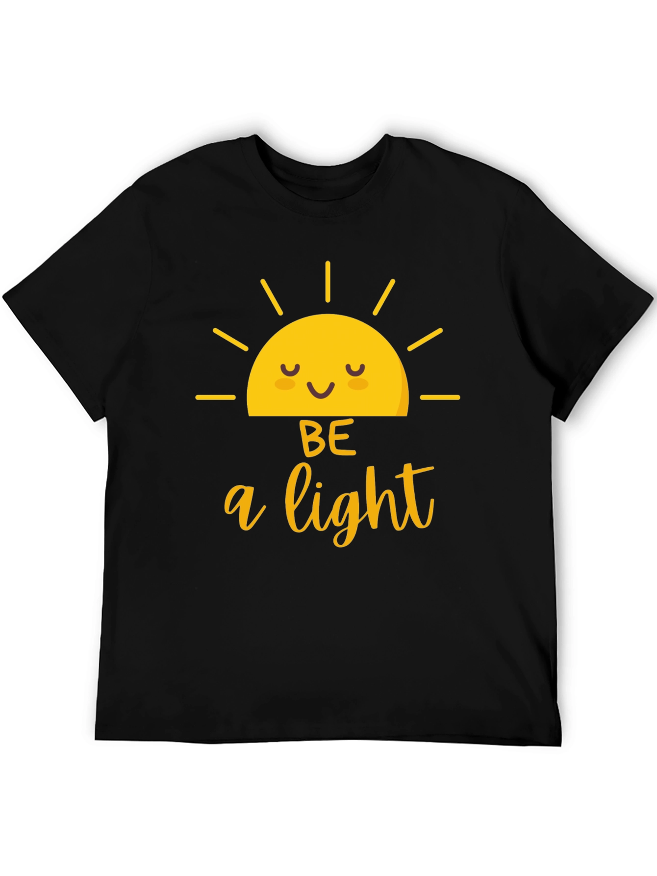 Be A Light Graphic Tee - Black Cotton T-Shirt