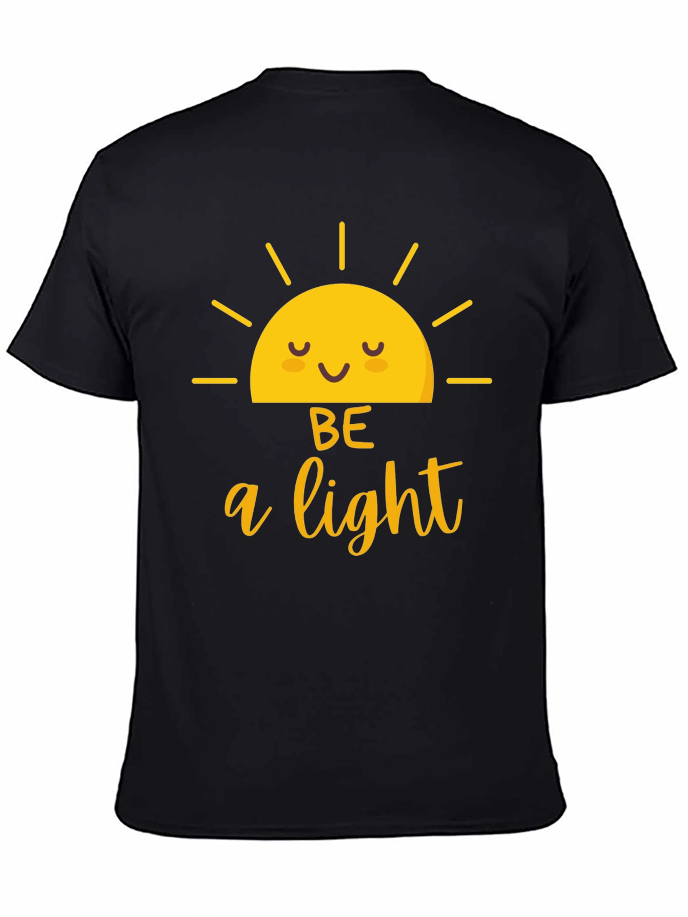 Be A Light Graphic Tee - Black Cotton T-Shirt