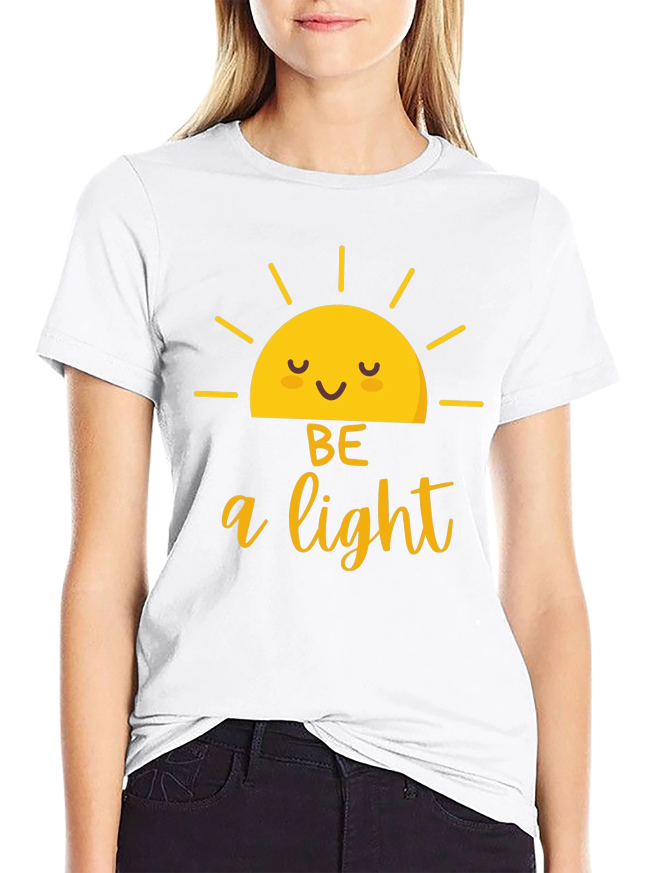 Be A Light Graphic Tee - Black Cotton T-Shirt