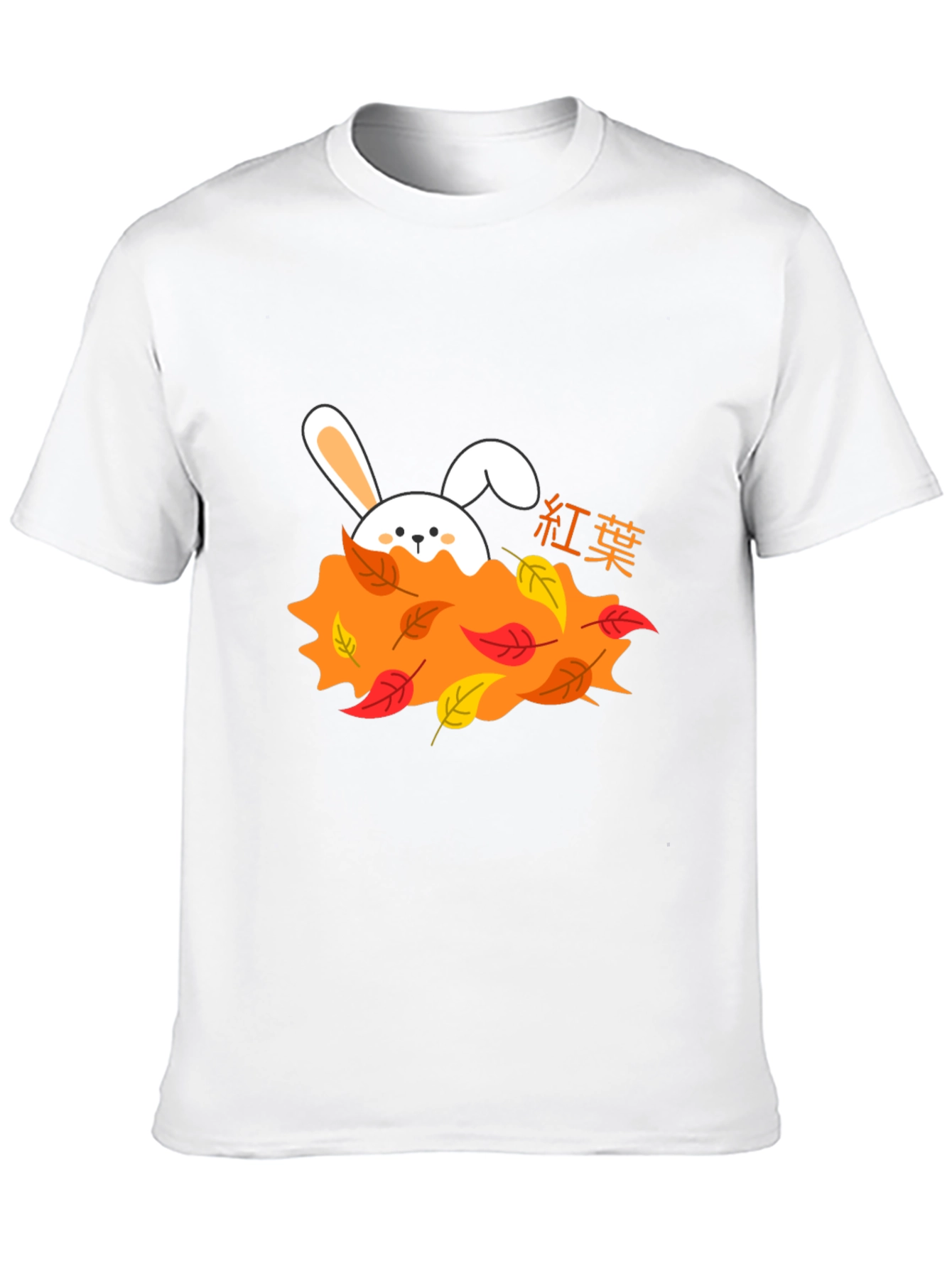 Autumn Bunny Black T-Shirt