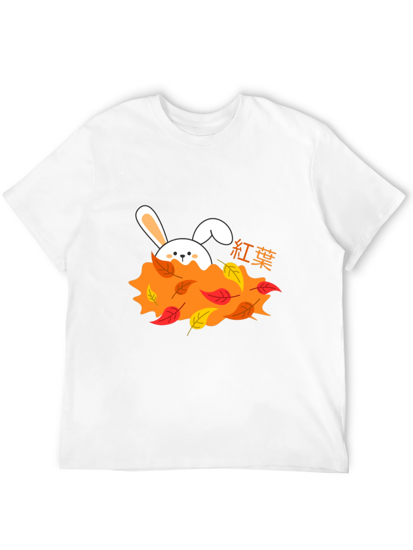 Autumn Bunny Black T-Shirt