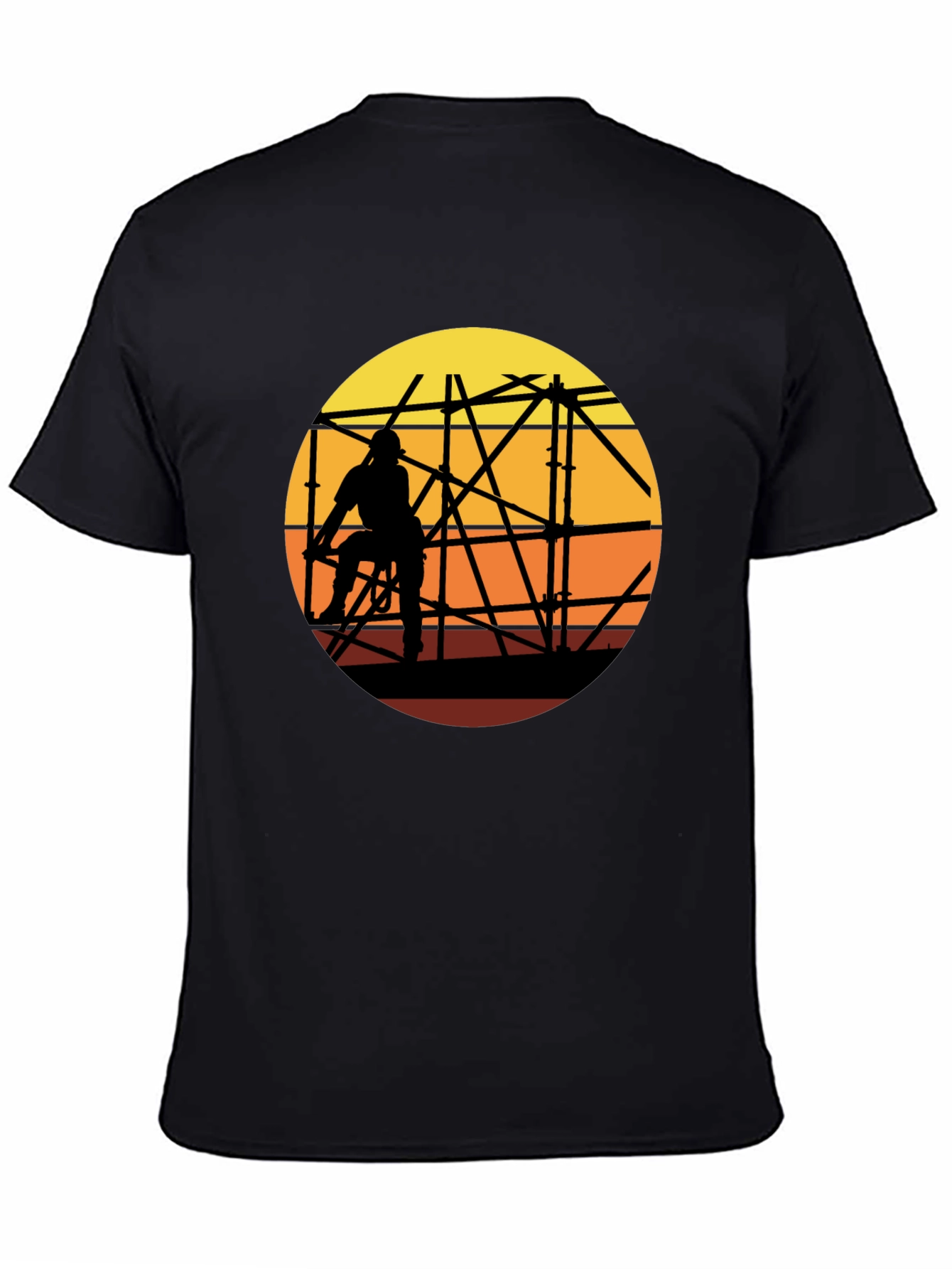 Construction Worker Silhouette T-Shirt