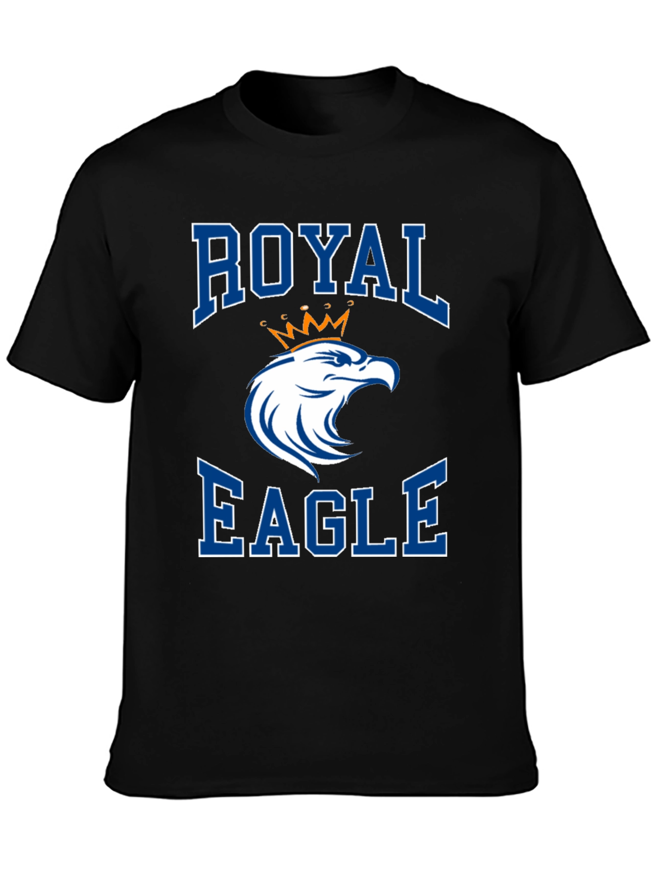 Royal Eagle Graphic Tee - Black Cotton Blend