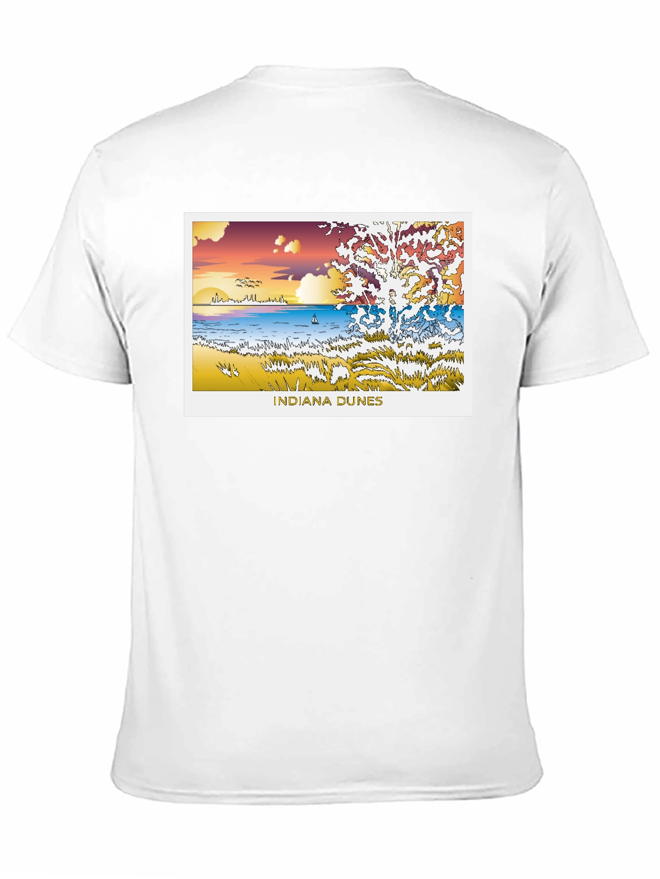 Indiana Dunes Graphic Black Tee