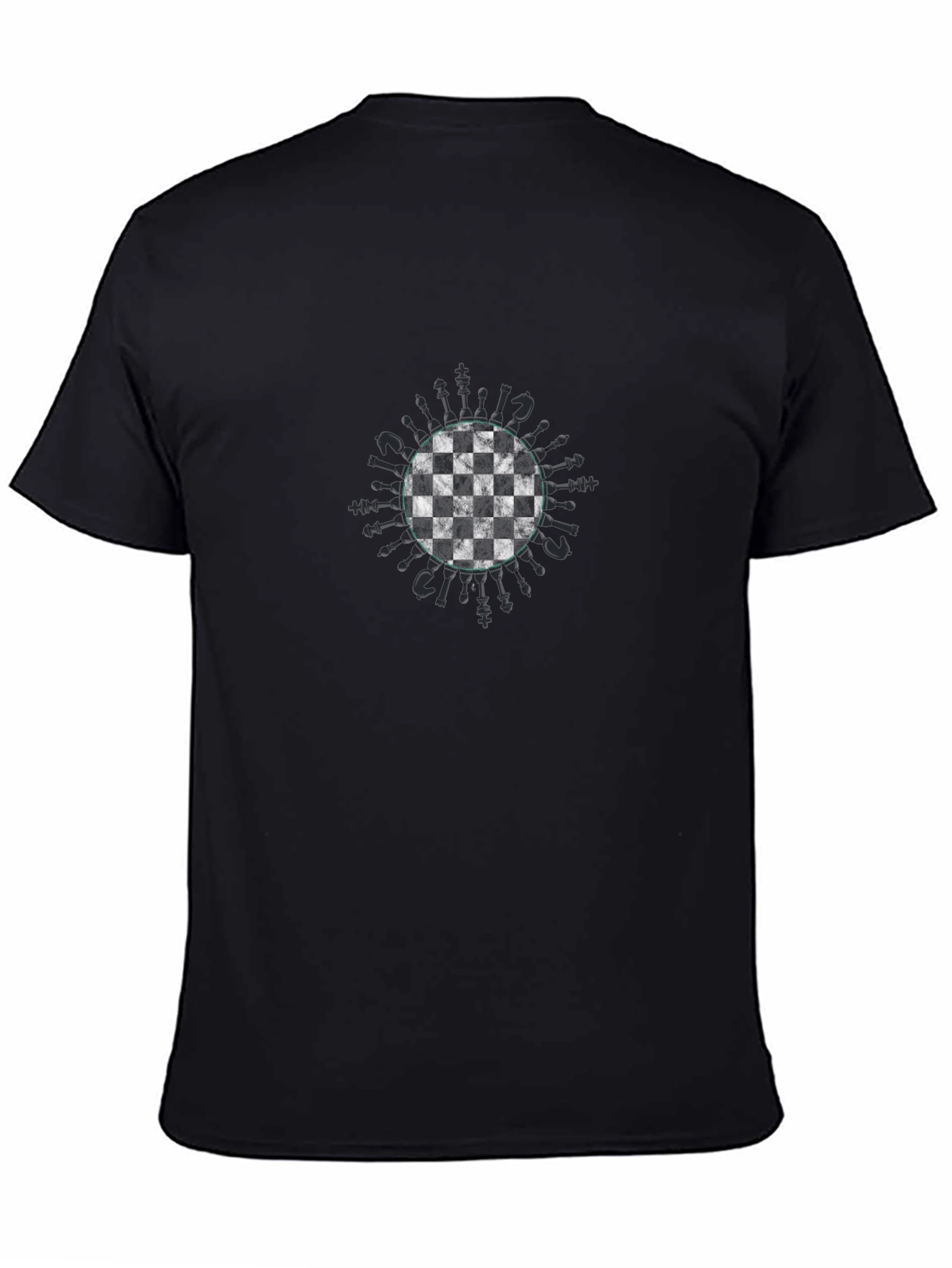 Chessboard & Pieces Graphic Tee - Unique Design!