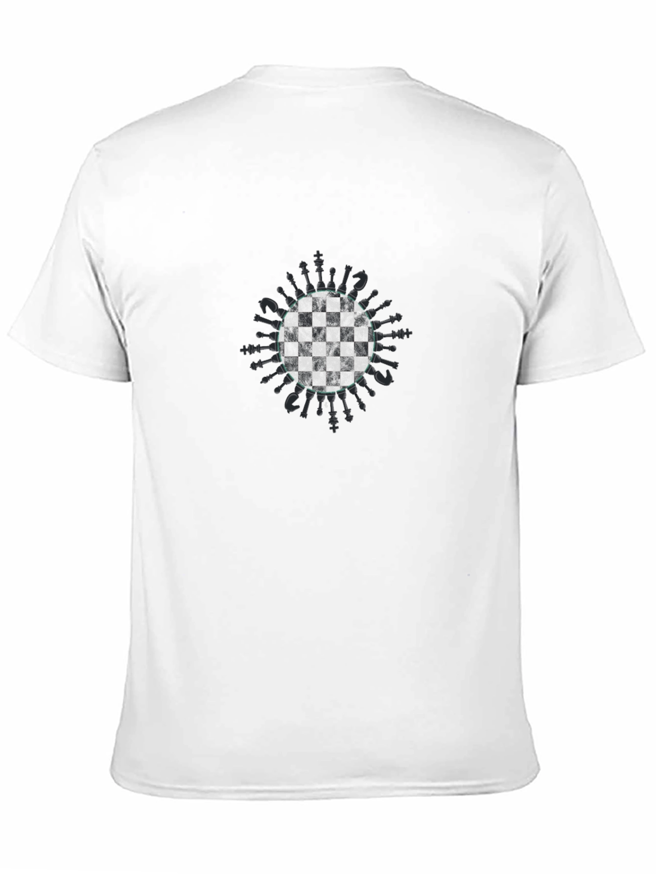 Chessboard & Pieces Graphic Tee - Unique Design!