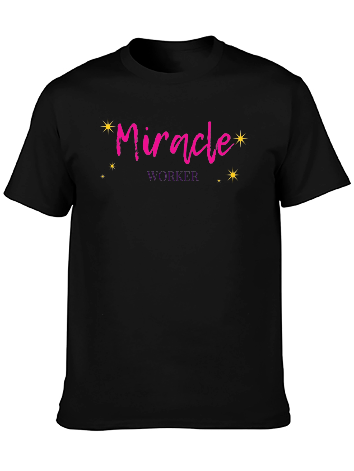 Miracle Worker Graphic Tee - Black Crewneck