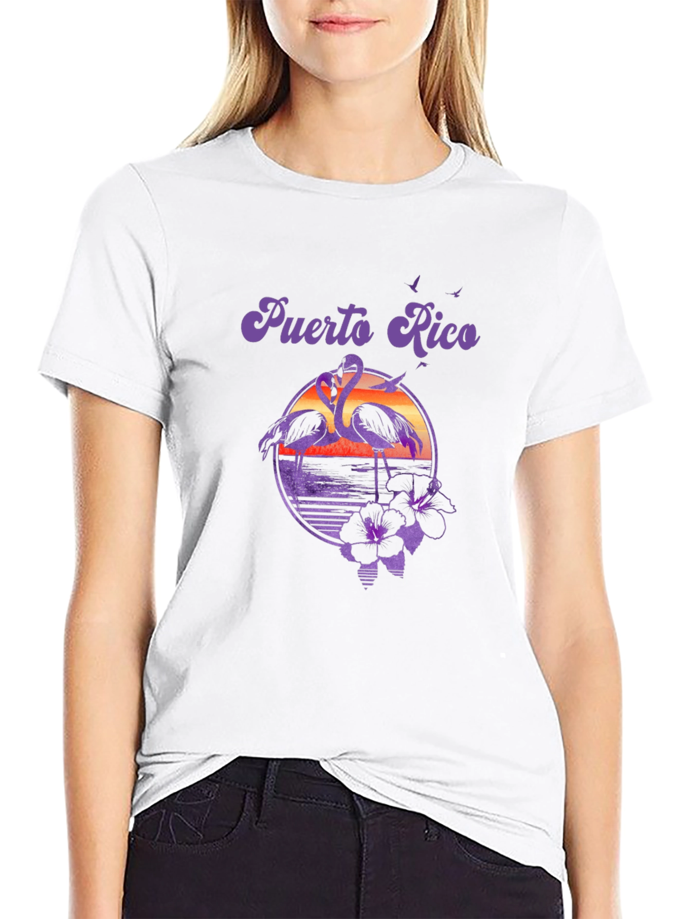 Puerto Rico Flamingo Graphic Tee