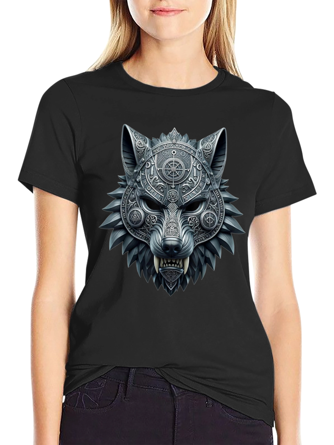 Viking Wolf Head Graphic Tee
