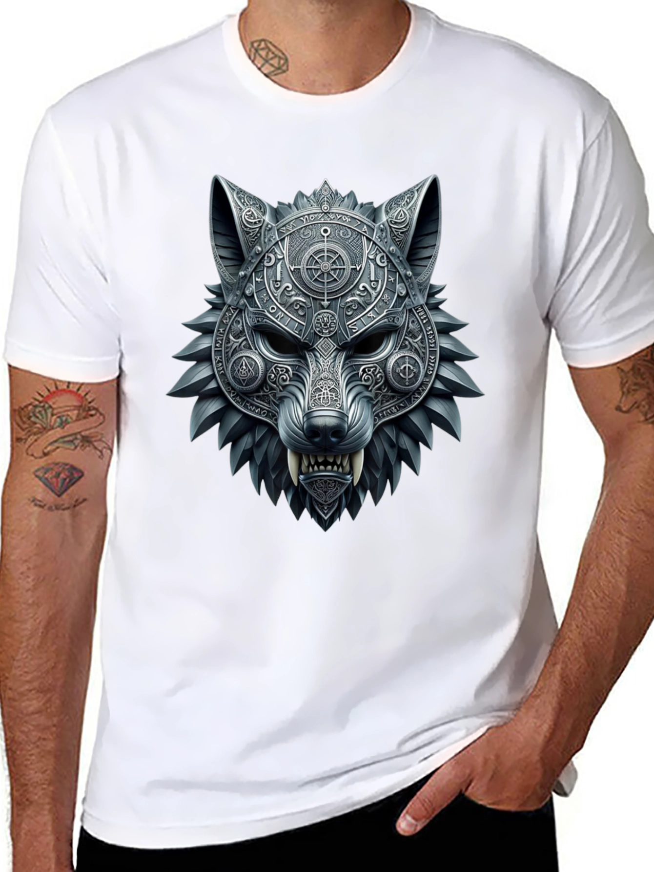 Viking Wolf Head Graphic Tee