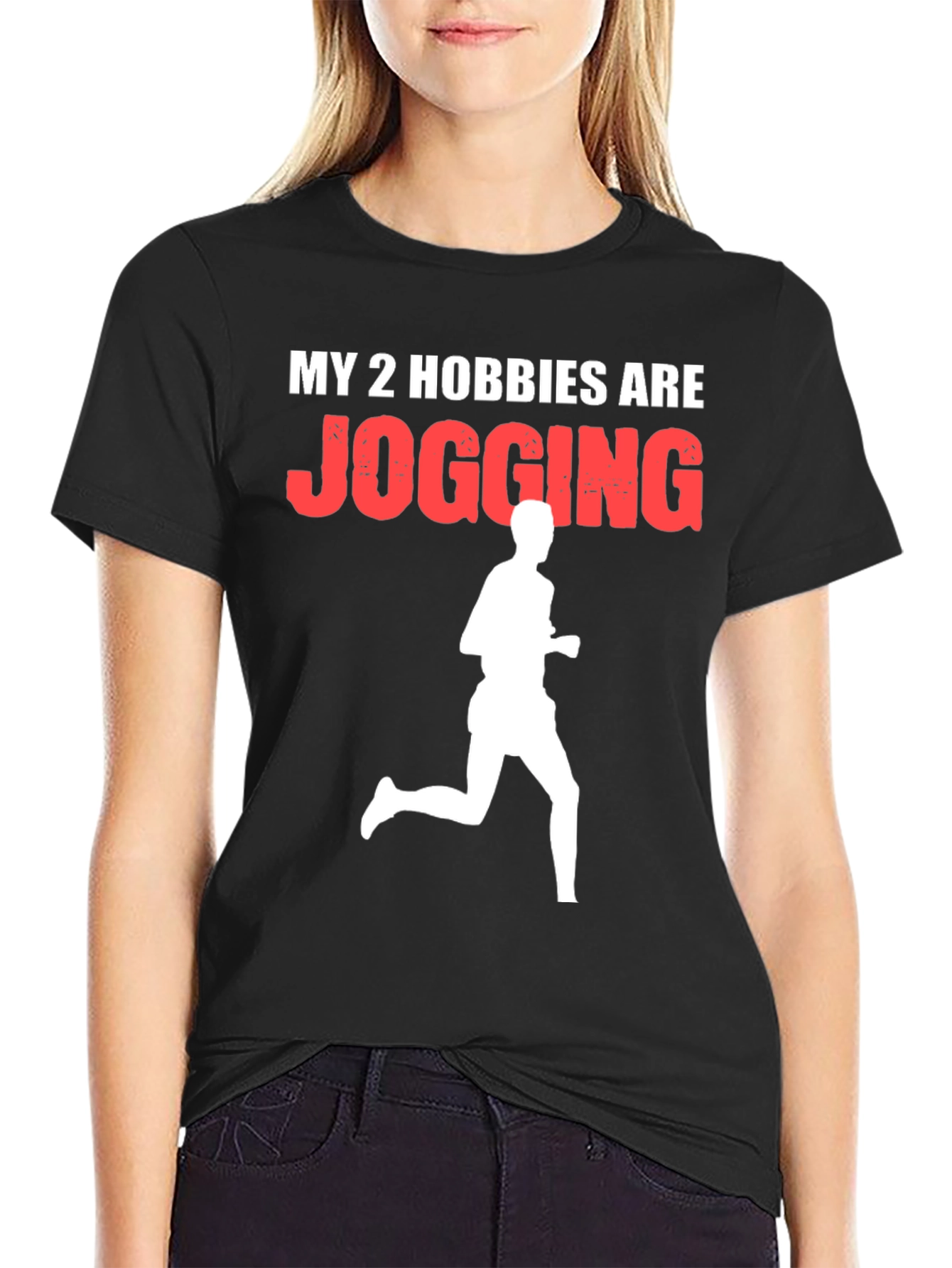 Jogging Hobby Graphic Tee - Mens Casual Shirt
