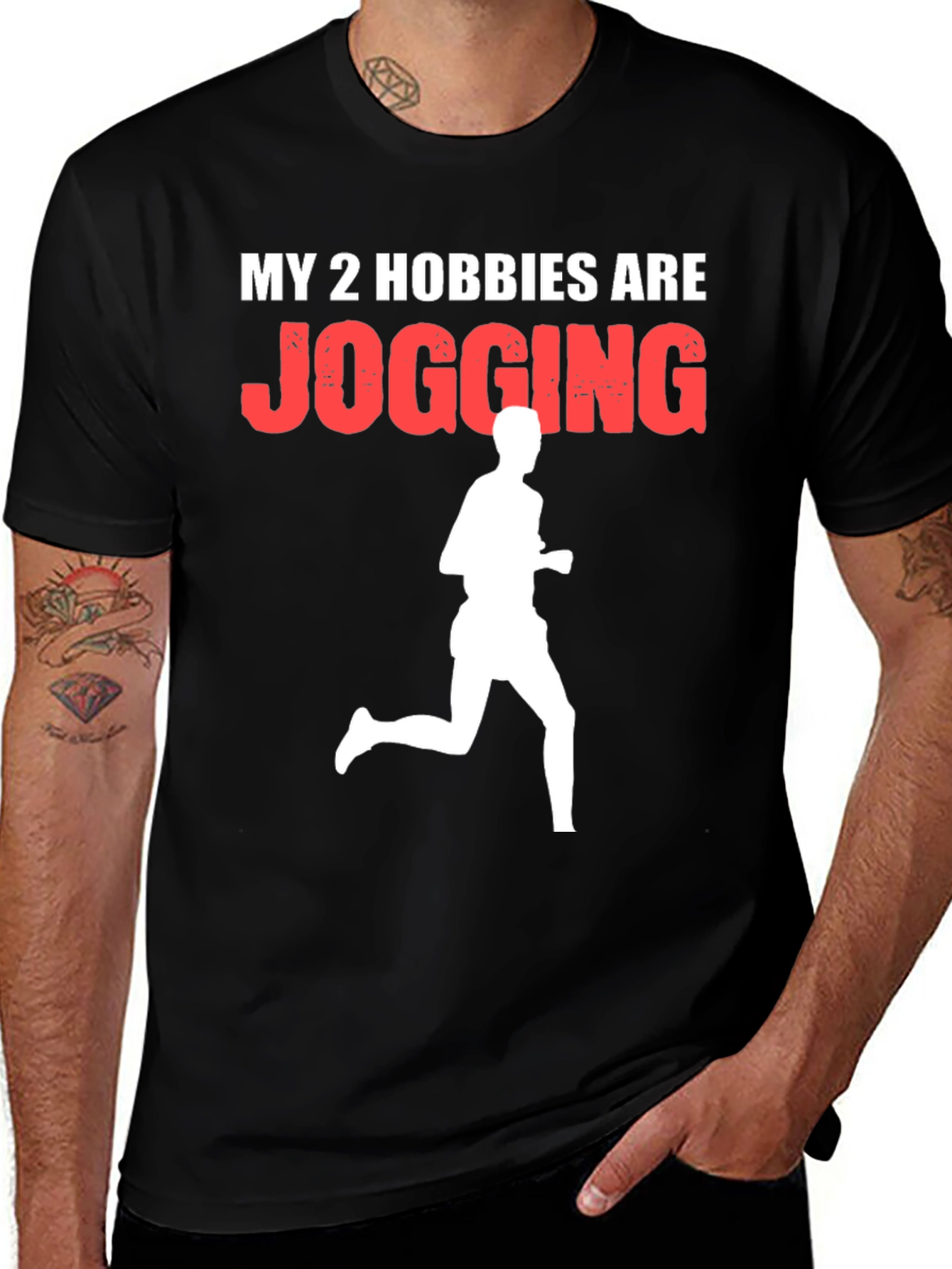 Jogging Hobby Graphic Tee - Mens Casual Shirt