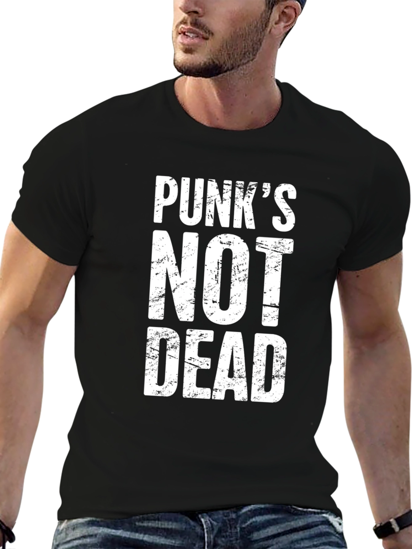 Punks Not Dead Graphic T-Shirt - Black