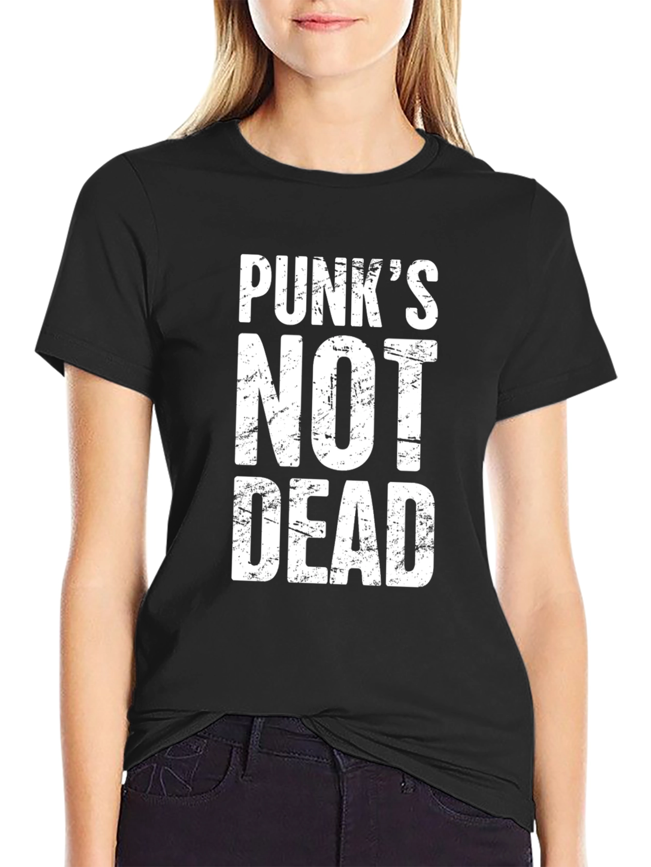 Punks Not Dead Graphic T-Shirt - Black