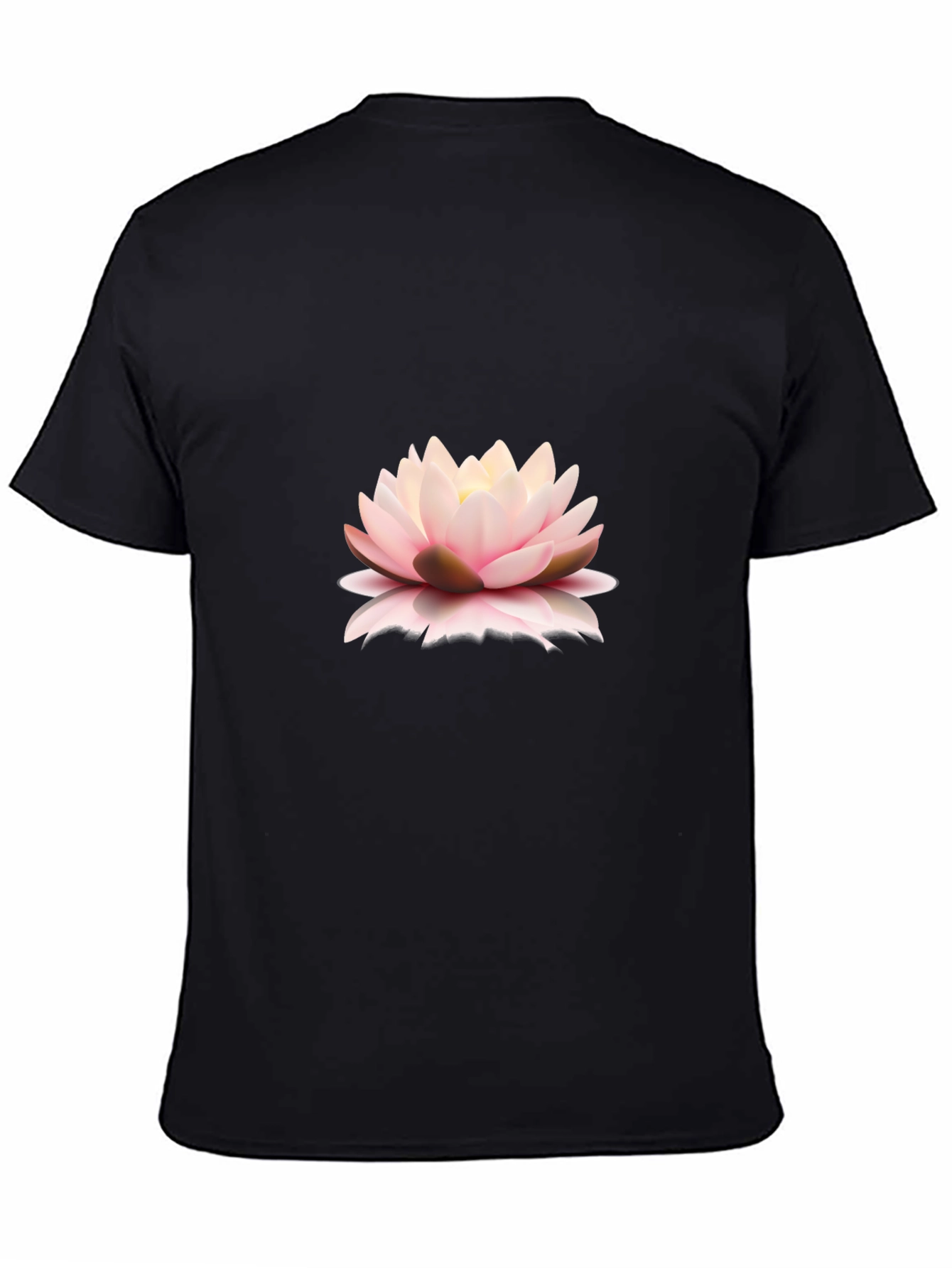Black Lotus Flower Graphic T-Shirt