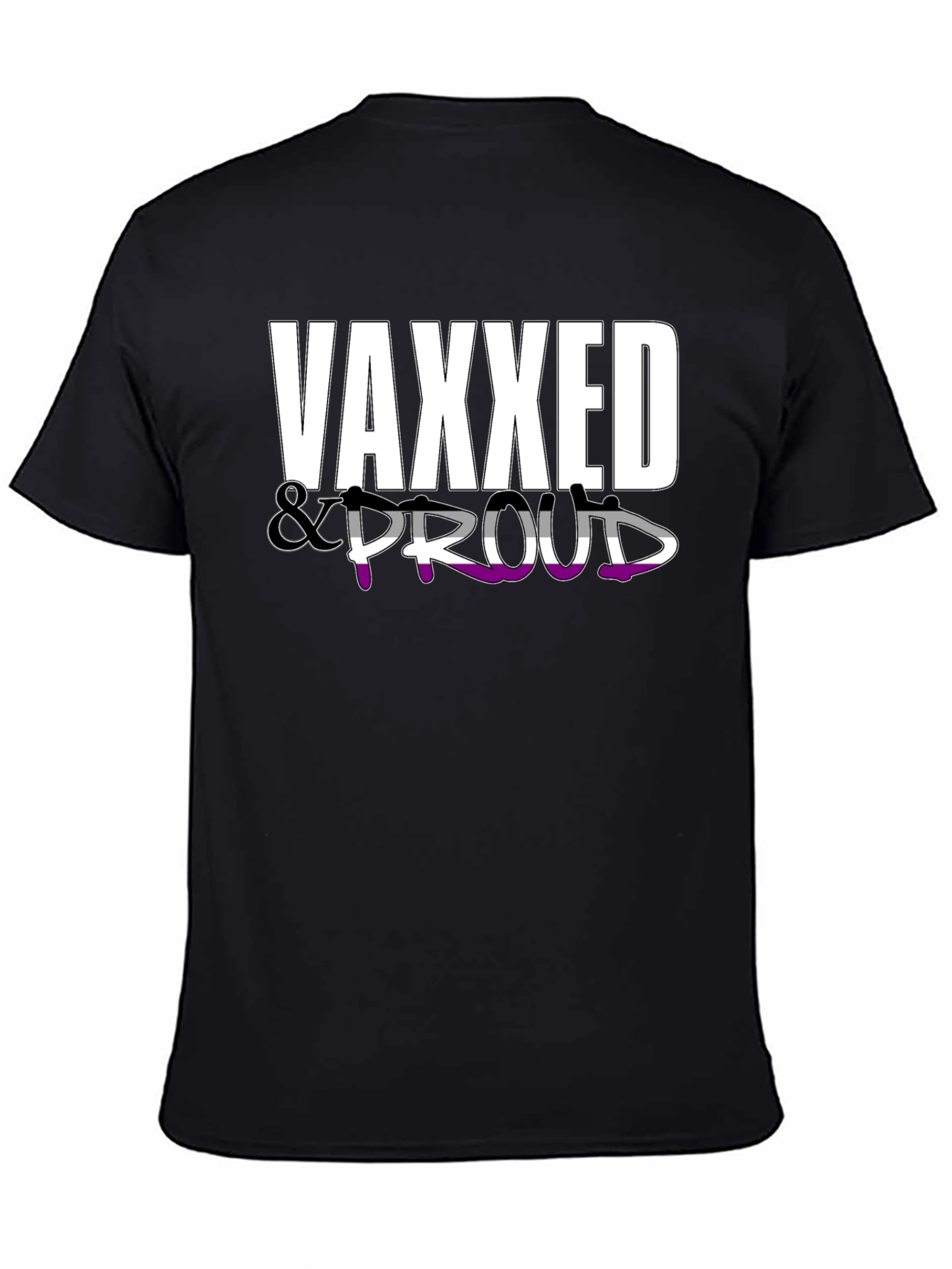 Vaxxed & Proud Graphic Tee - Black Cotton Shirt