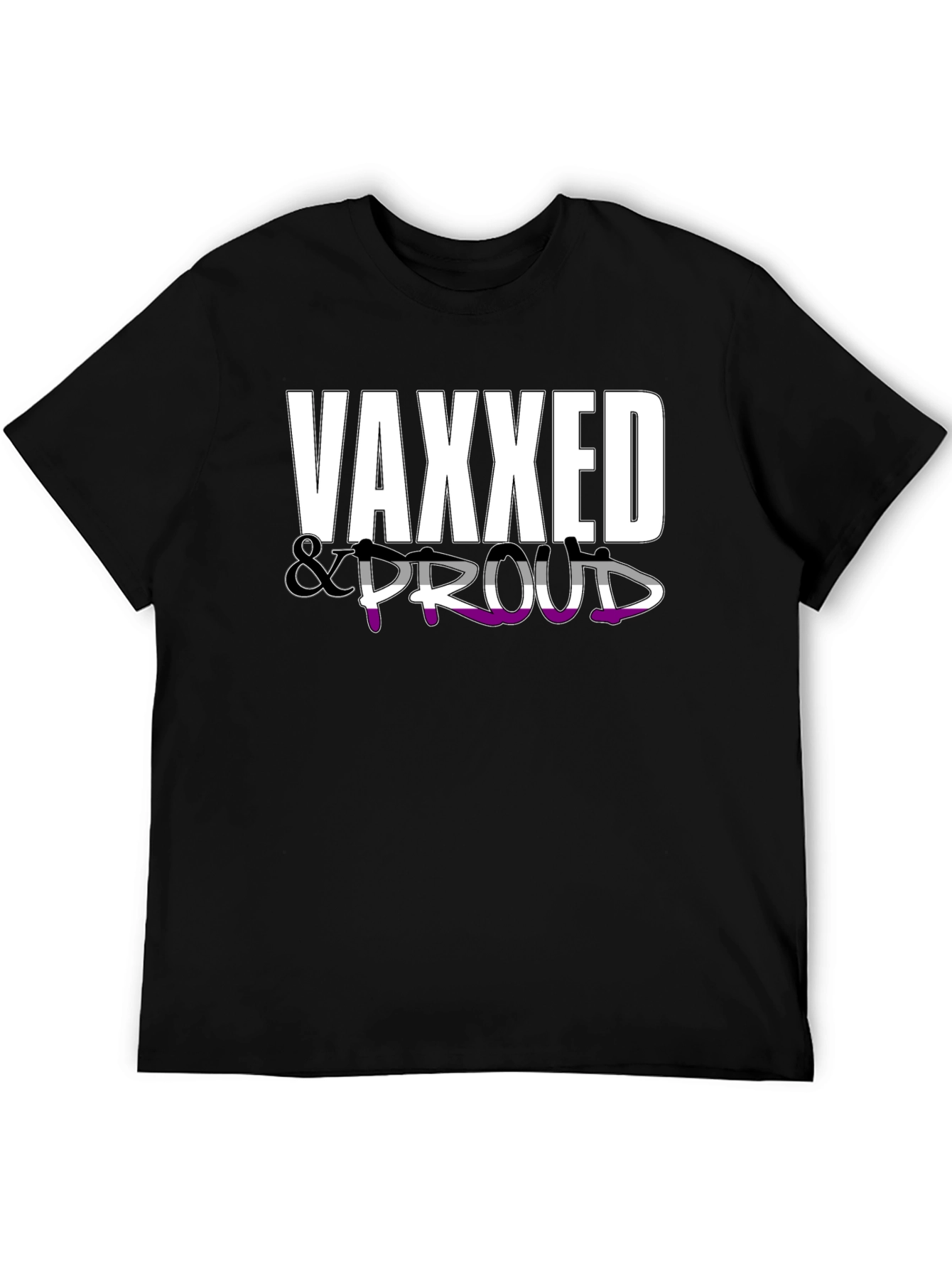 Vaxxed & Proud Graphic Tee - Black Cotton Shirt