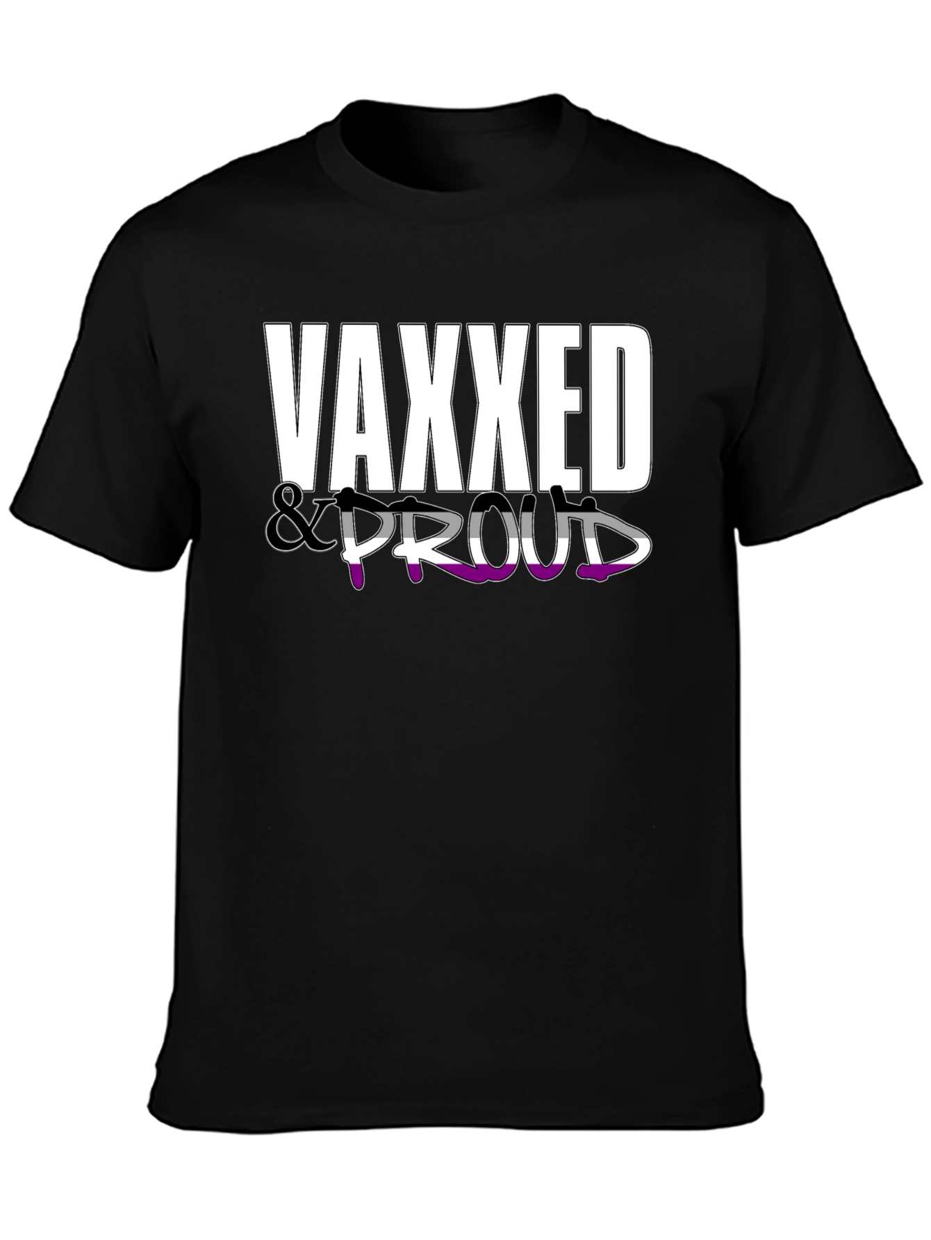 Vaxxed & Proud Graphic Tee - Black Cotton Shirt