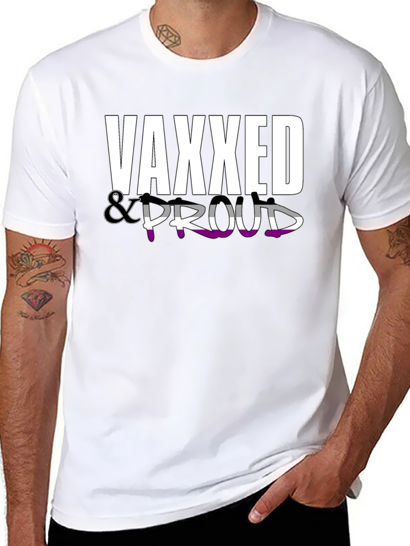 Vaxxed & Proud Graphic Tee - Black Cotton Shirt
