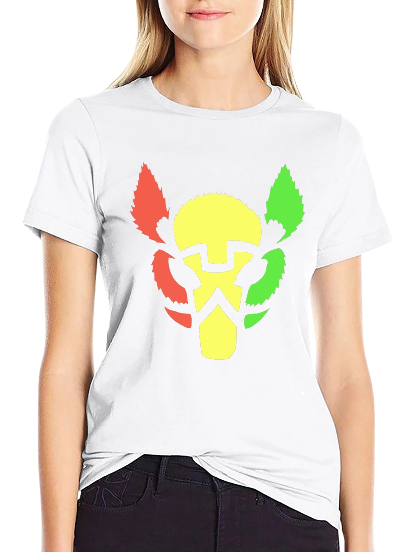 Rasta Lion Head T-Shirt - Black