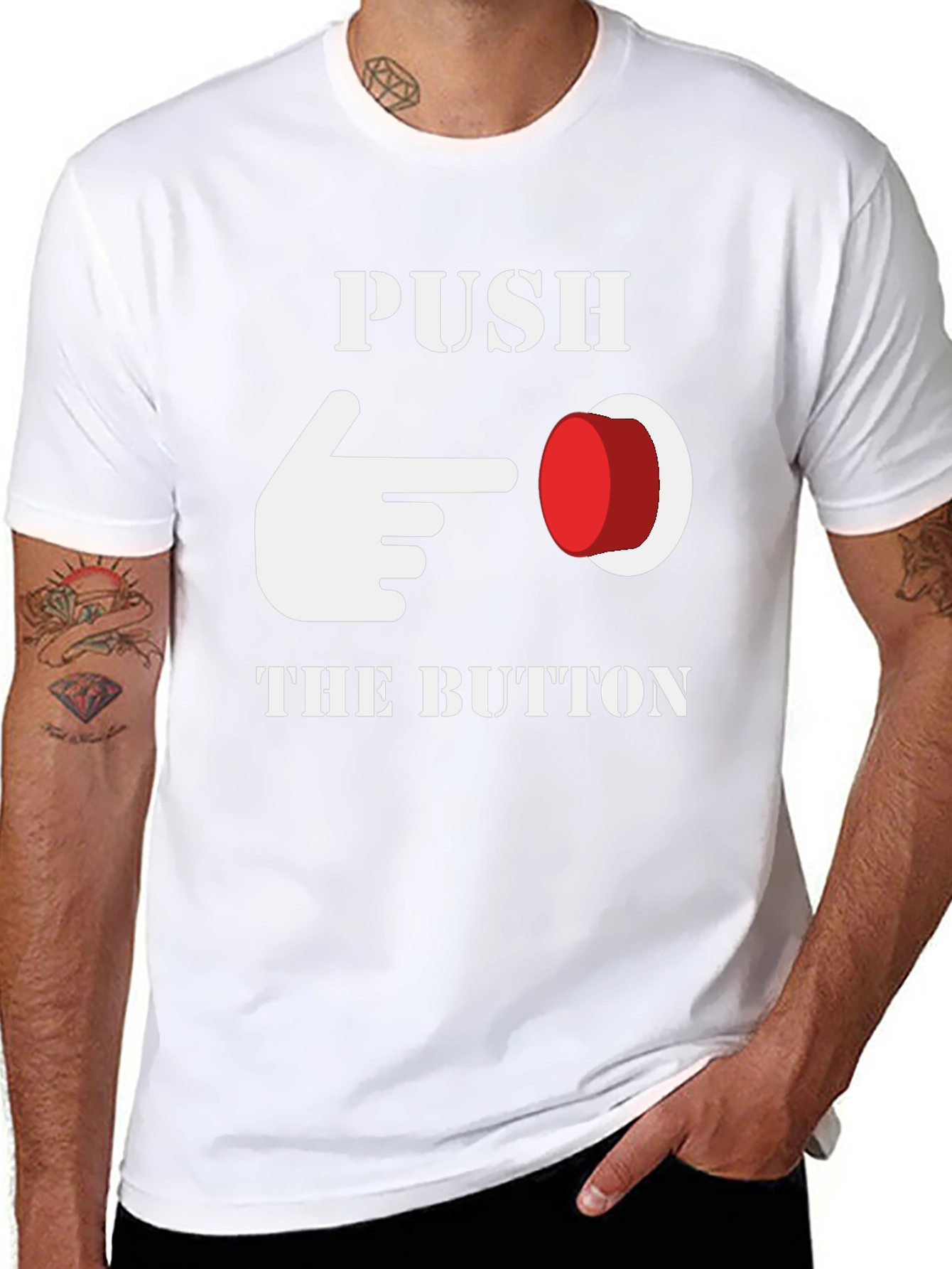 Push The Button Graphic Tee