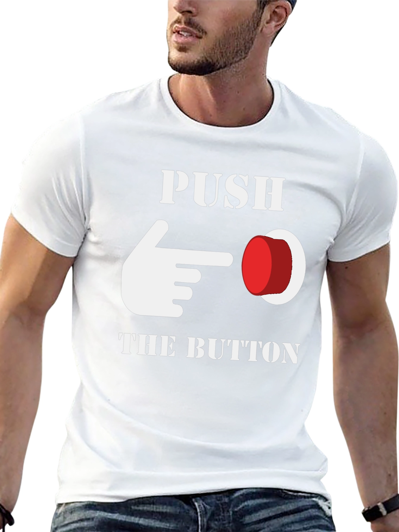 Push The Button Graphic Tee