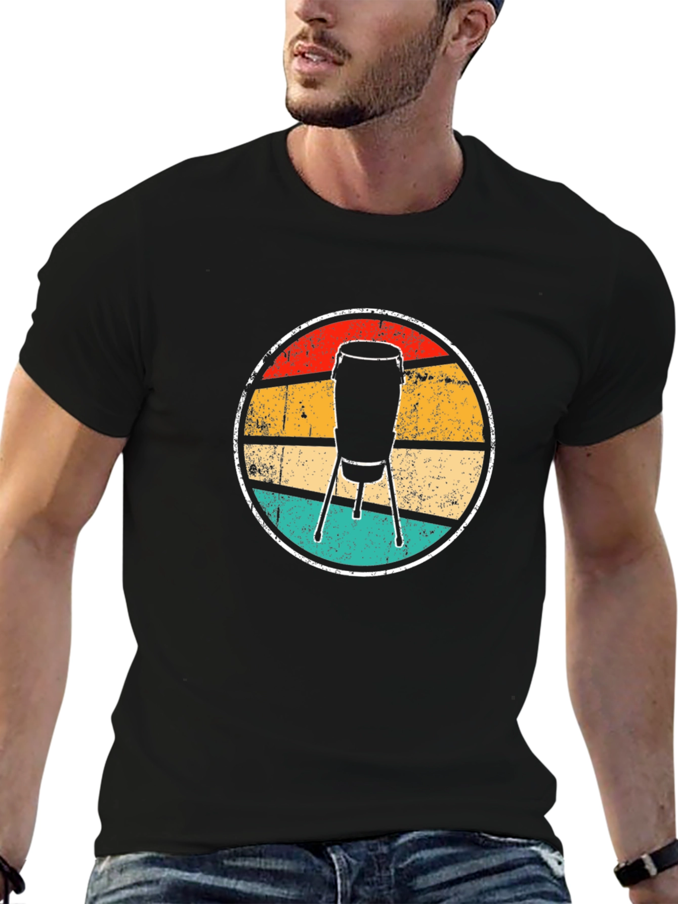 Retro Conga Drum Graphic Tee