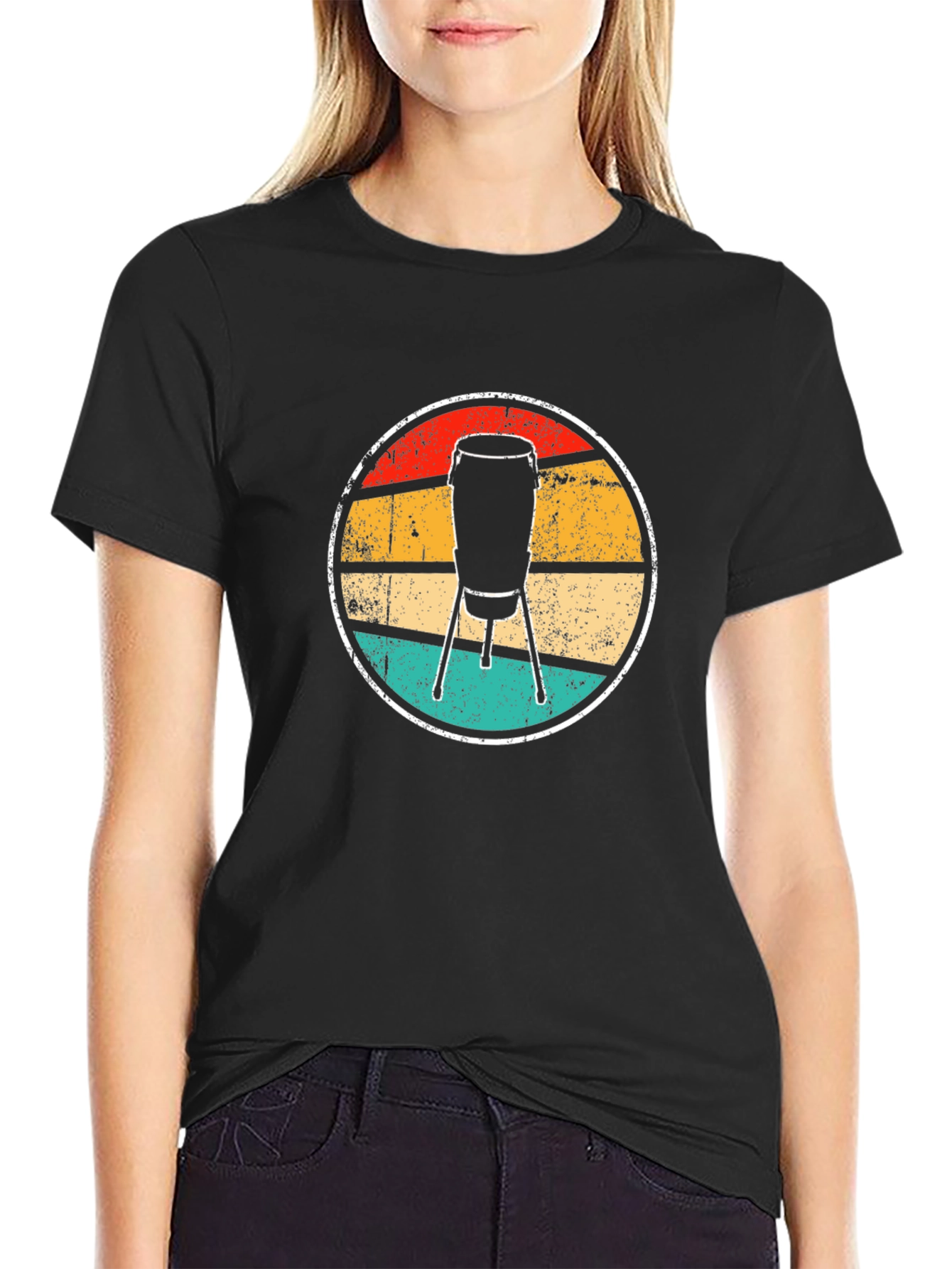 Retro Conga Drum Graphic Tee