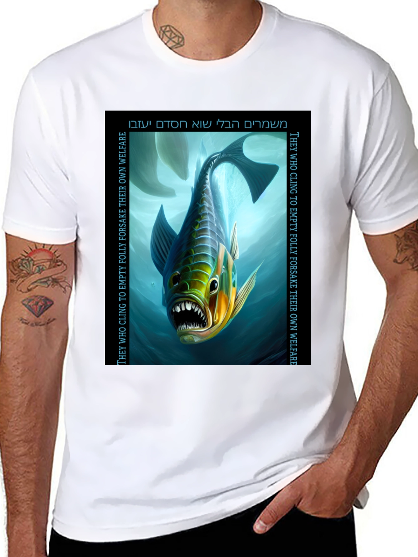 Unique Fish Graphic T-Shirt