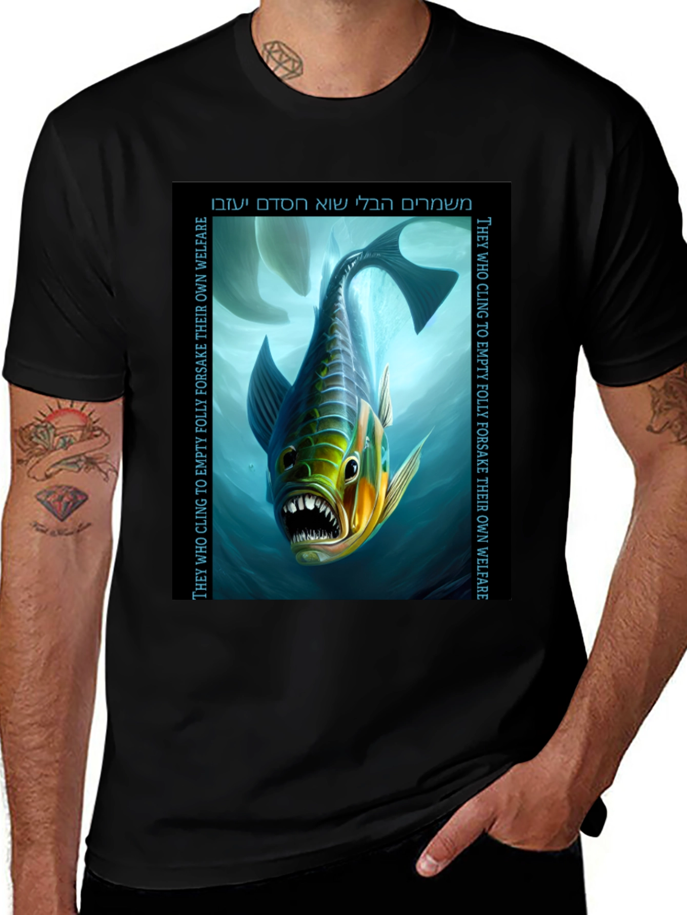 Unique Fish Graphic T-Shirt