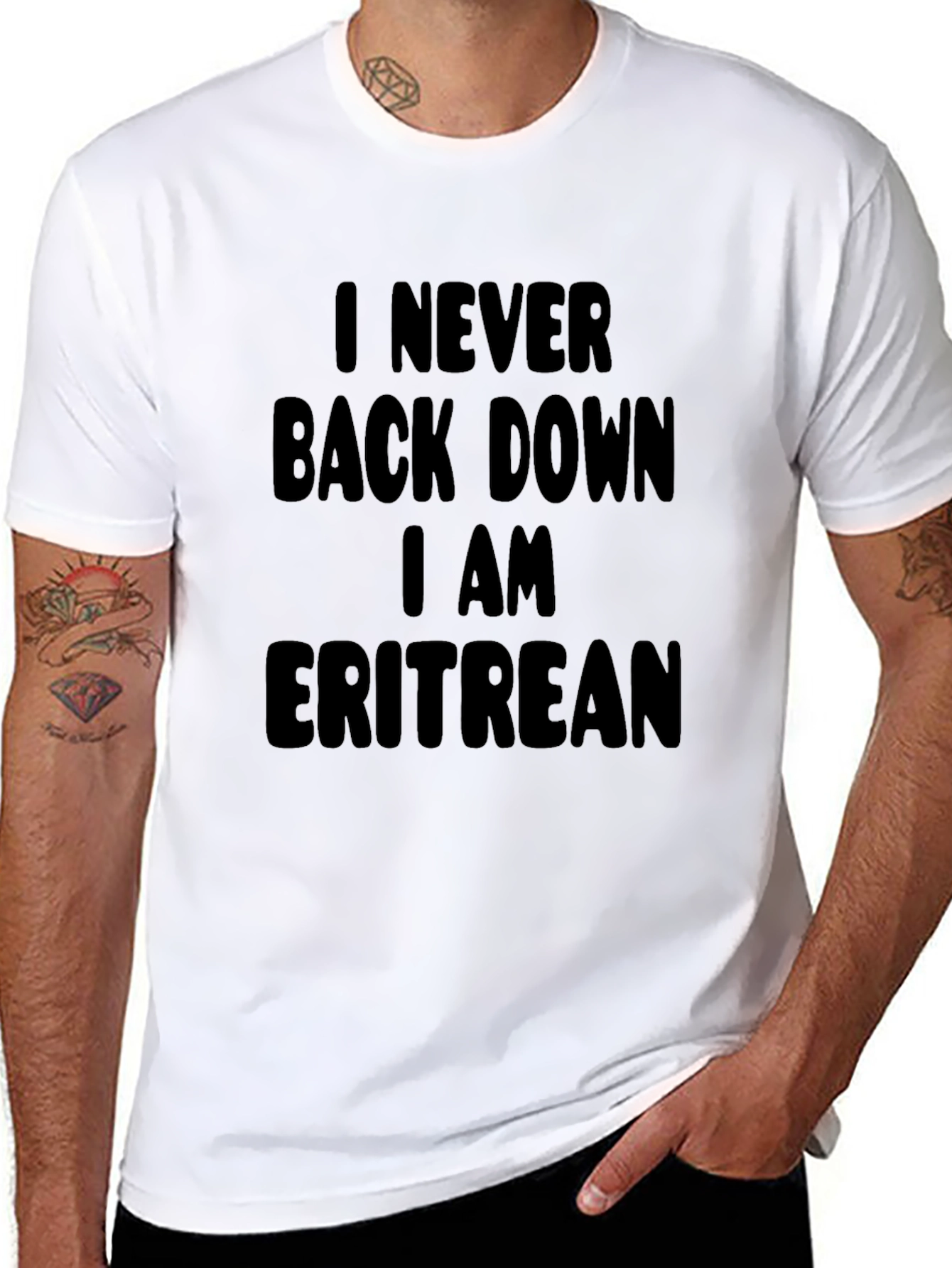 I Never Back Down I Am Eritrean T-Shirt
