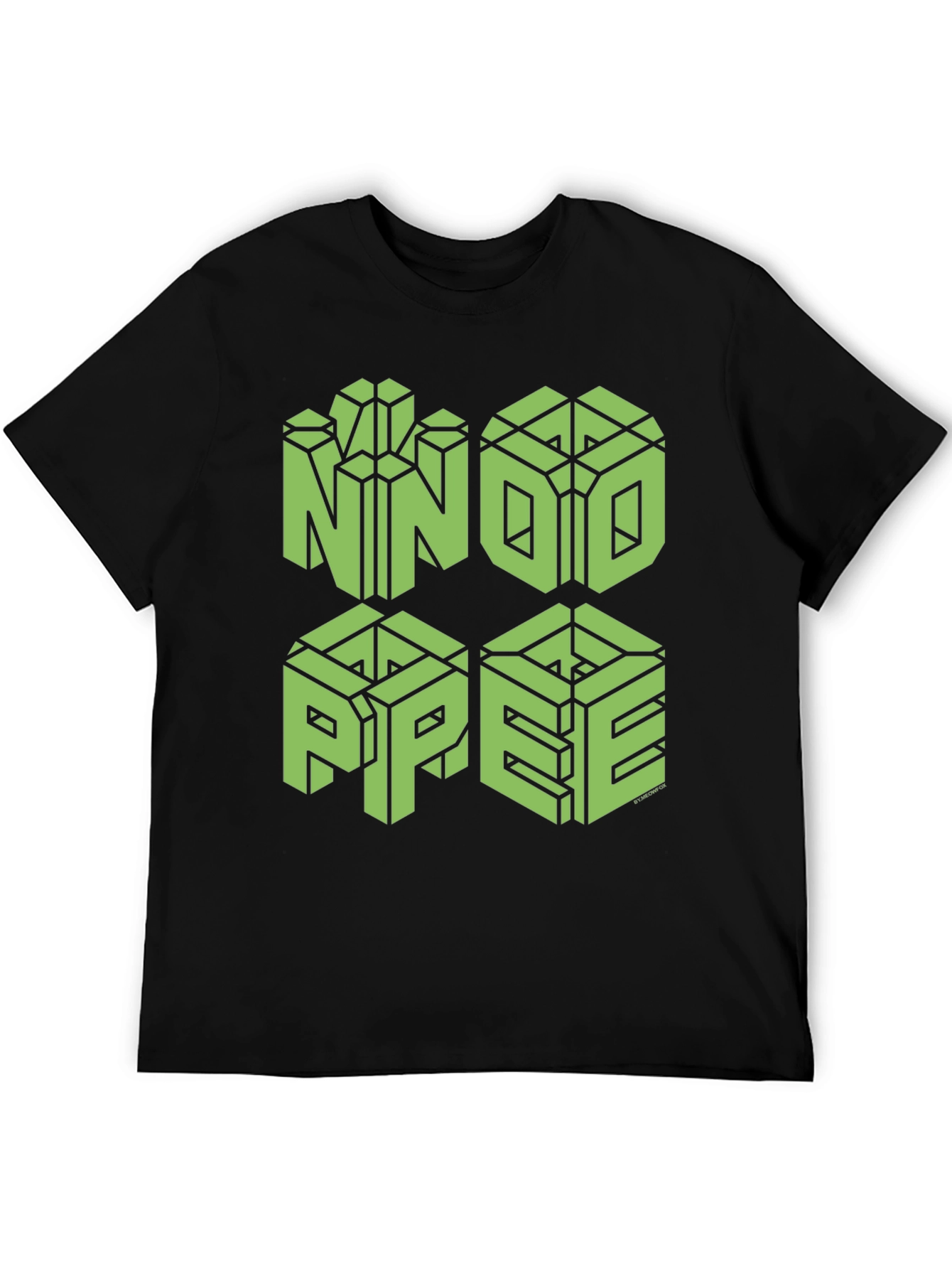 NNOO PPEE Graphic Tee - Black Cotton Novelty T-Shirt