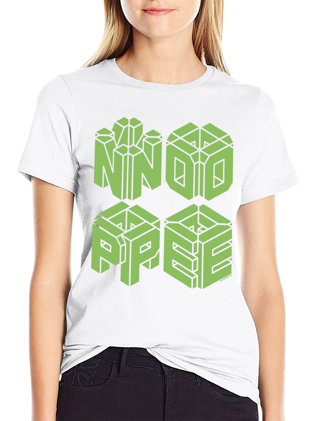 NNOO PPEE Graphic Tee - Black Cotton Novelty T-Shirt