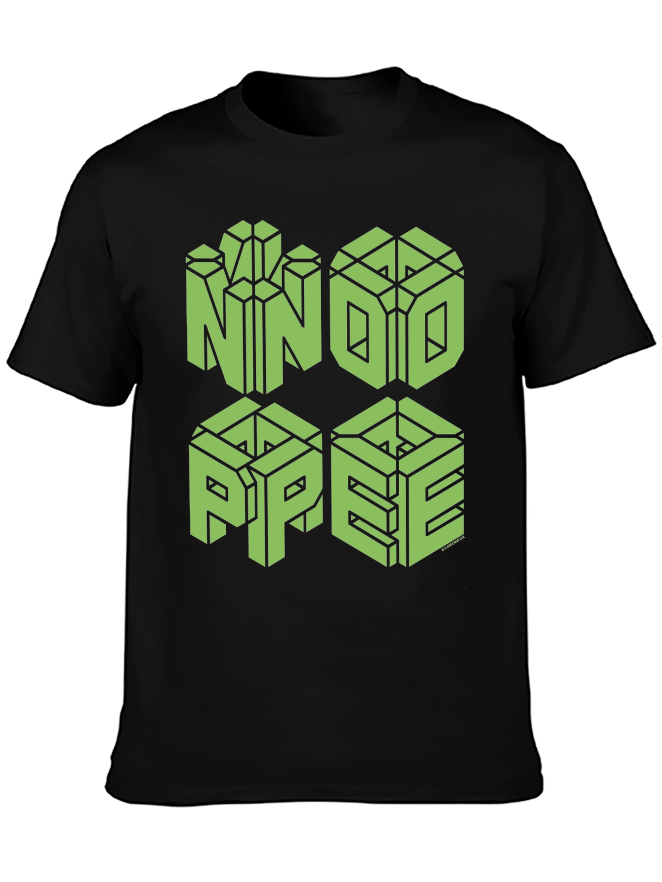 NNOO PPEE Graphic Tee - Black Cotton Novelty T-Shirt