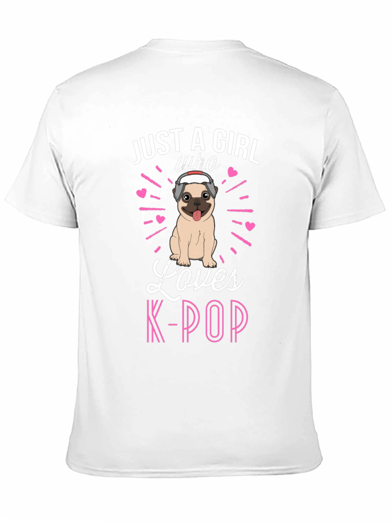 Girl Loves K-Pop Pug T-Shirt