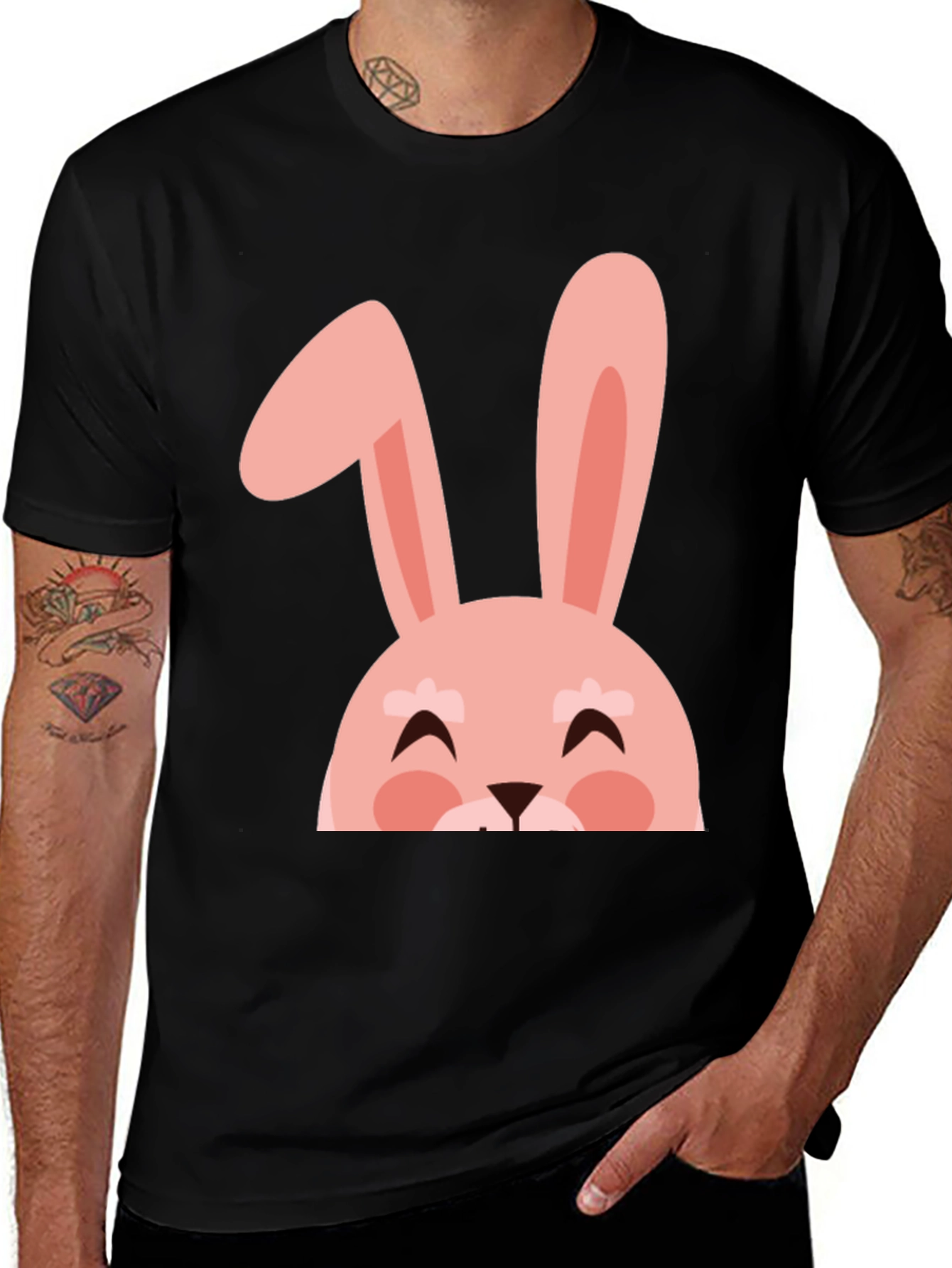 Cute Easter Bunny Graphic T-Shirt