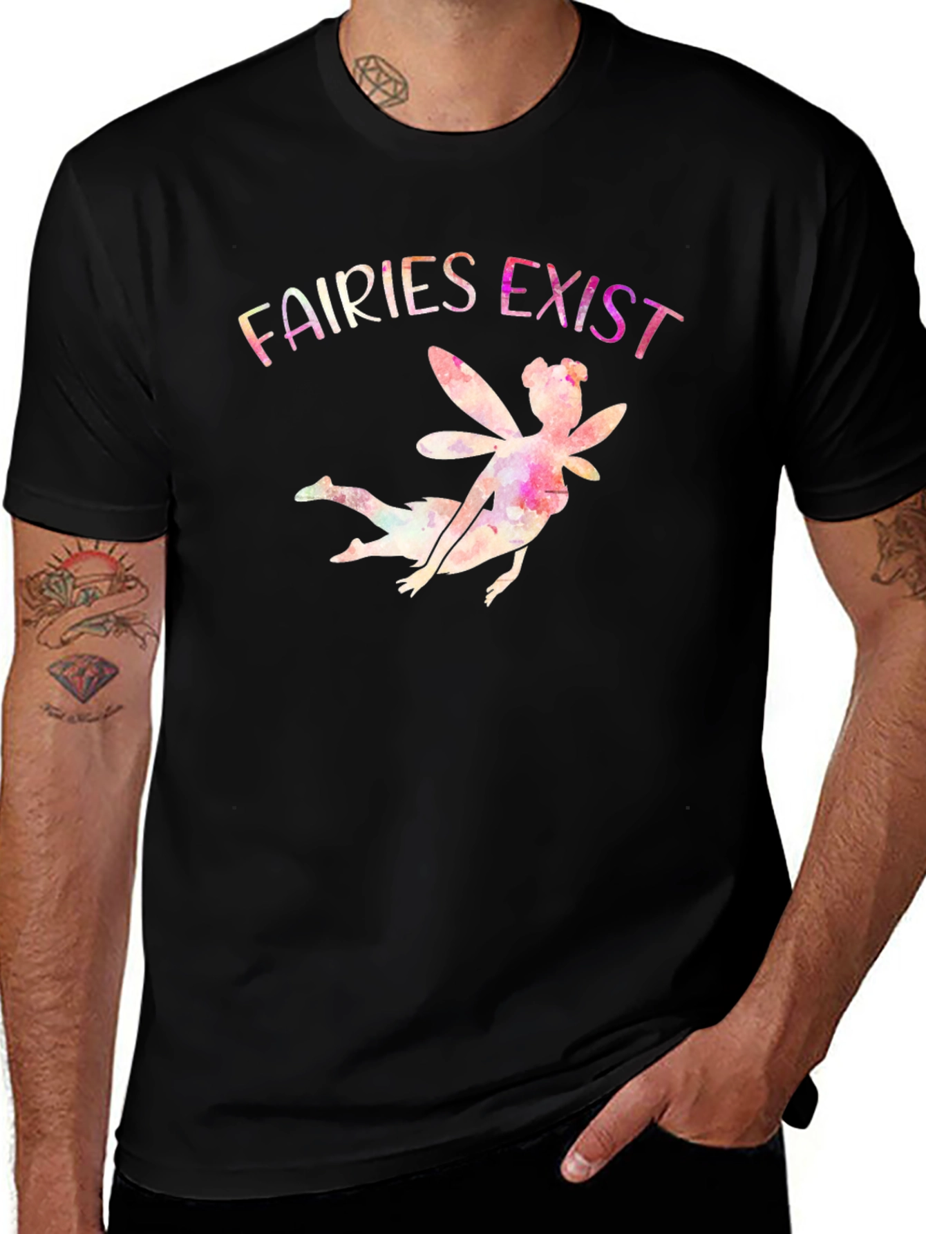 Fairies Exist Graphic Print T-Shirt