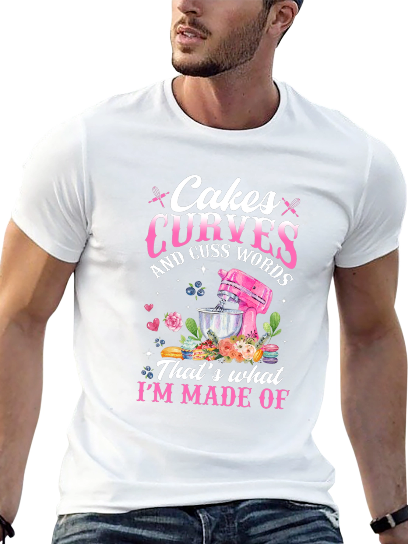Cakes Curves Cuss Words Graphic T-Shirt