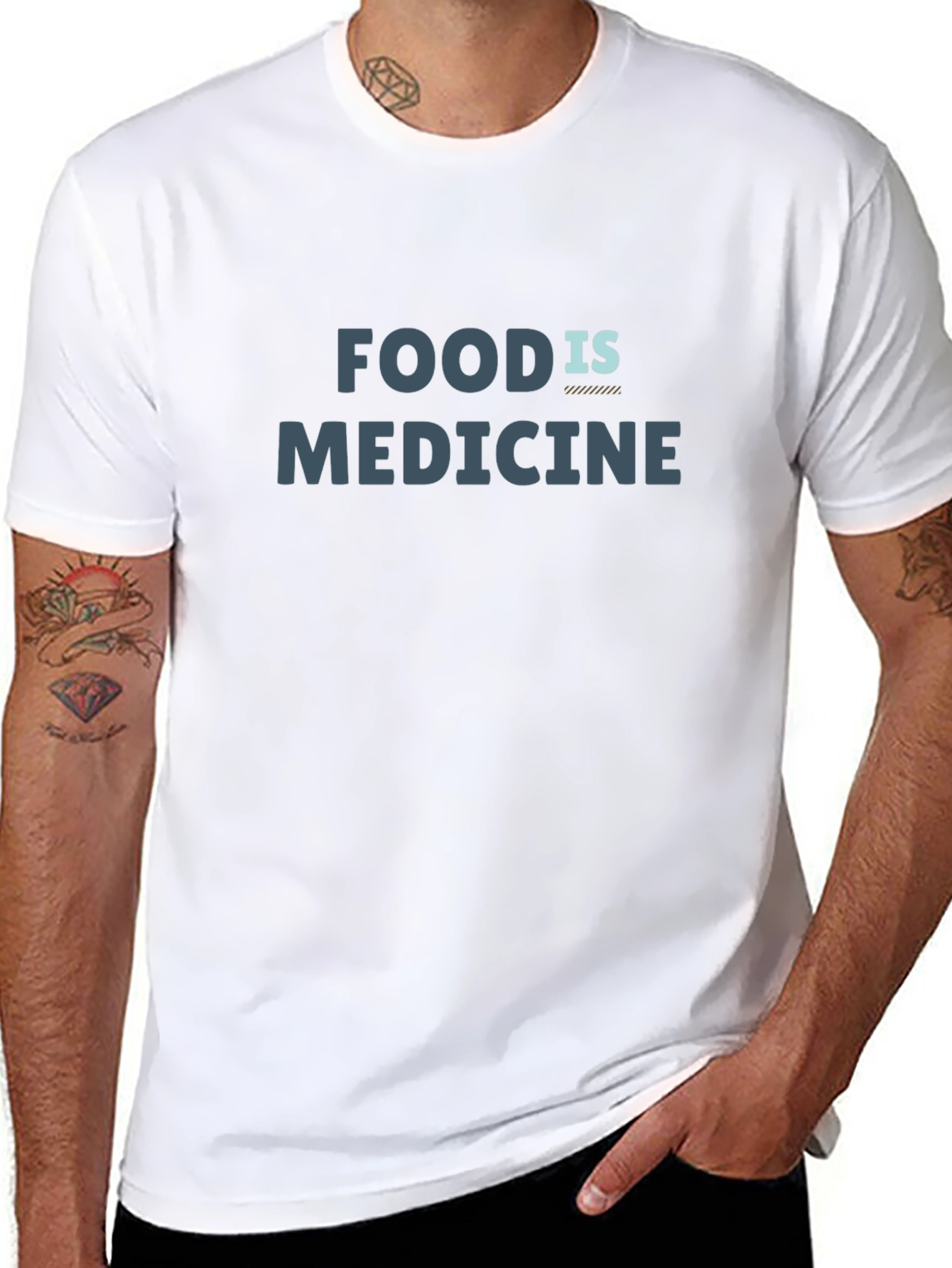 Food is Medicine Graphic Tee - Mens Black T-Shirt
