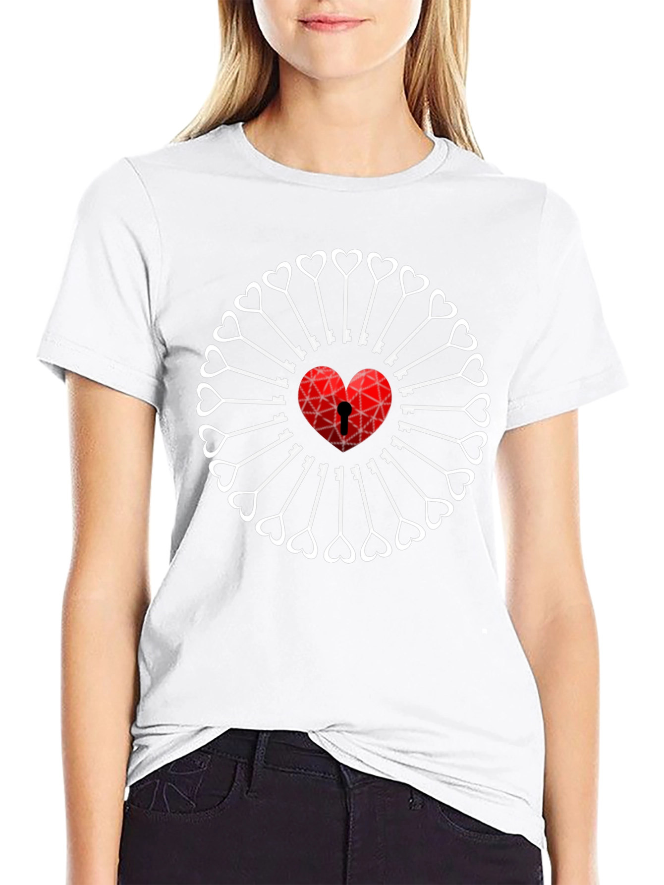 Heart & Key T-Shirt - Unlock Your Style!