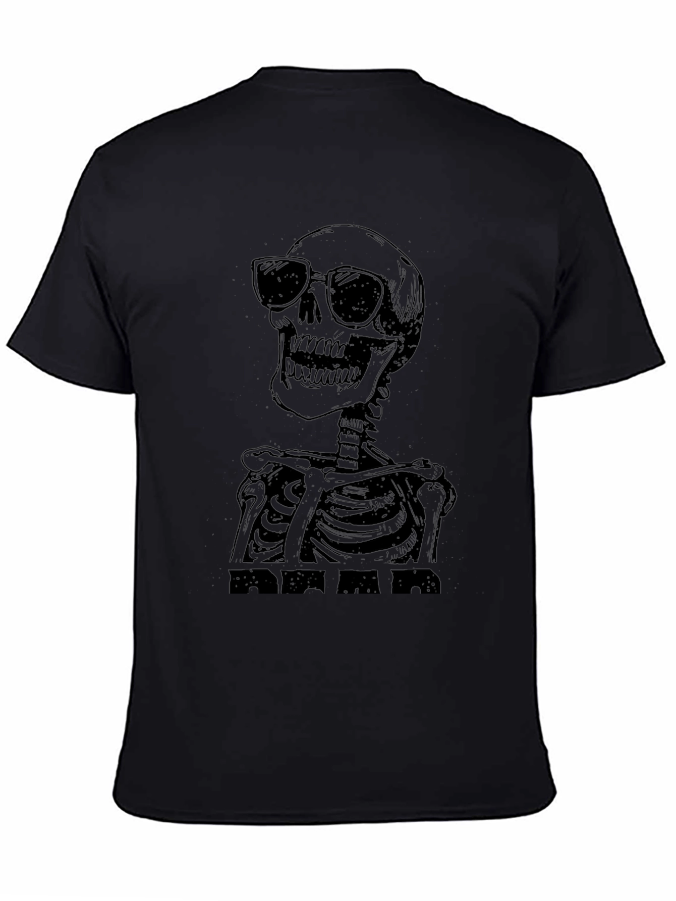 Cool Skeleton Graphic Tee - Black
