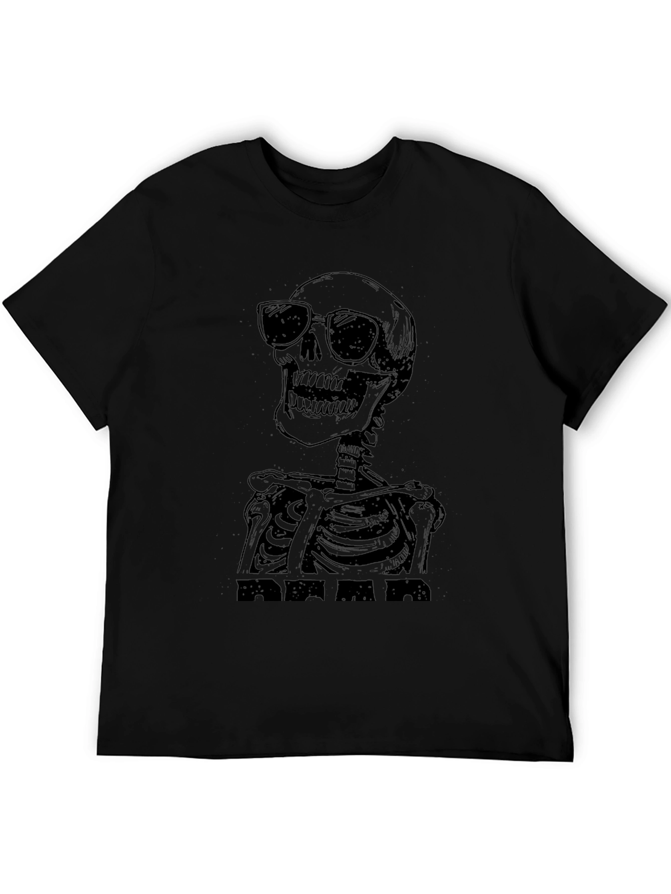 Cool Skeleton Graphic Tee - Black