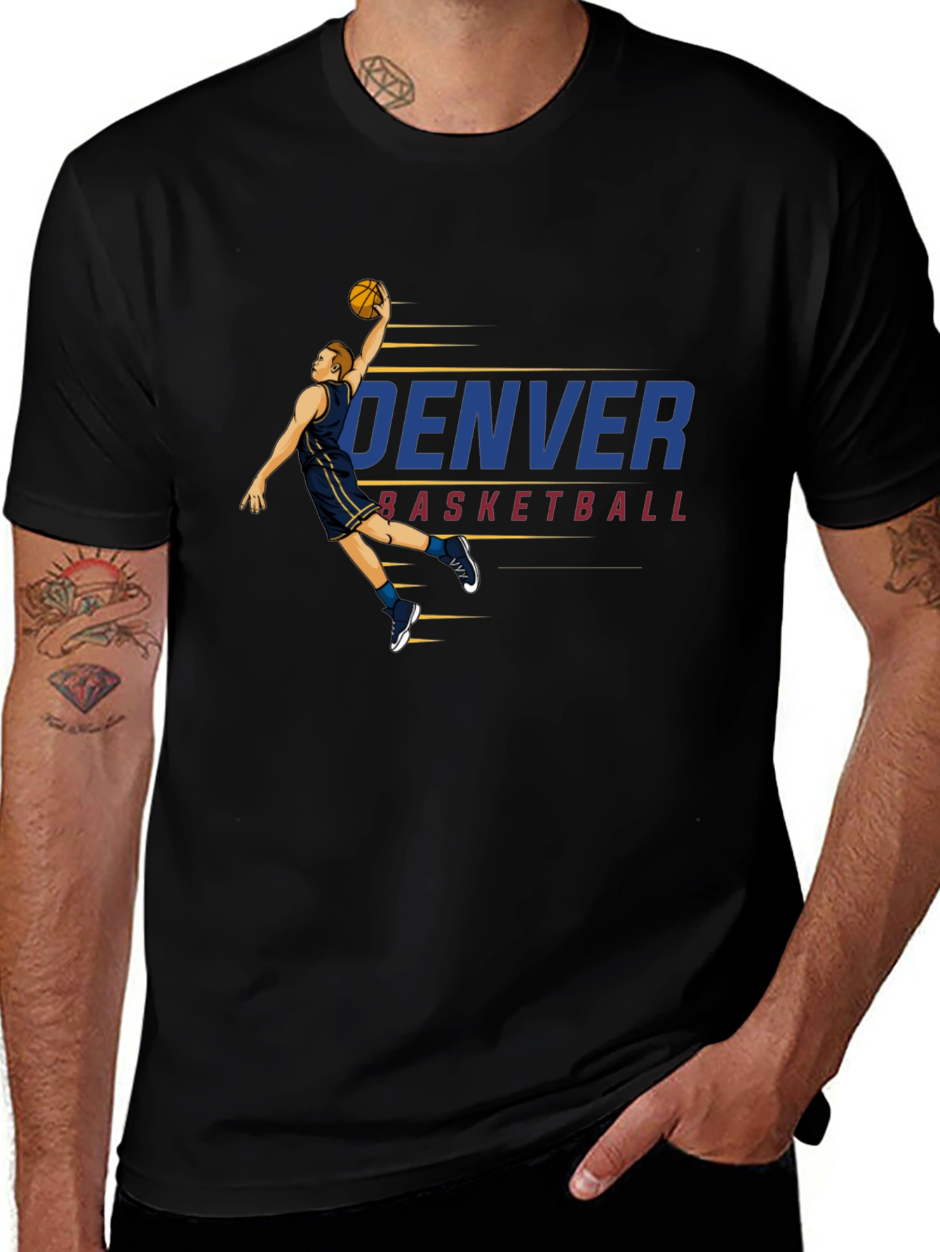 Denver Basketball Graphic T-Shirt